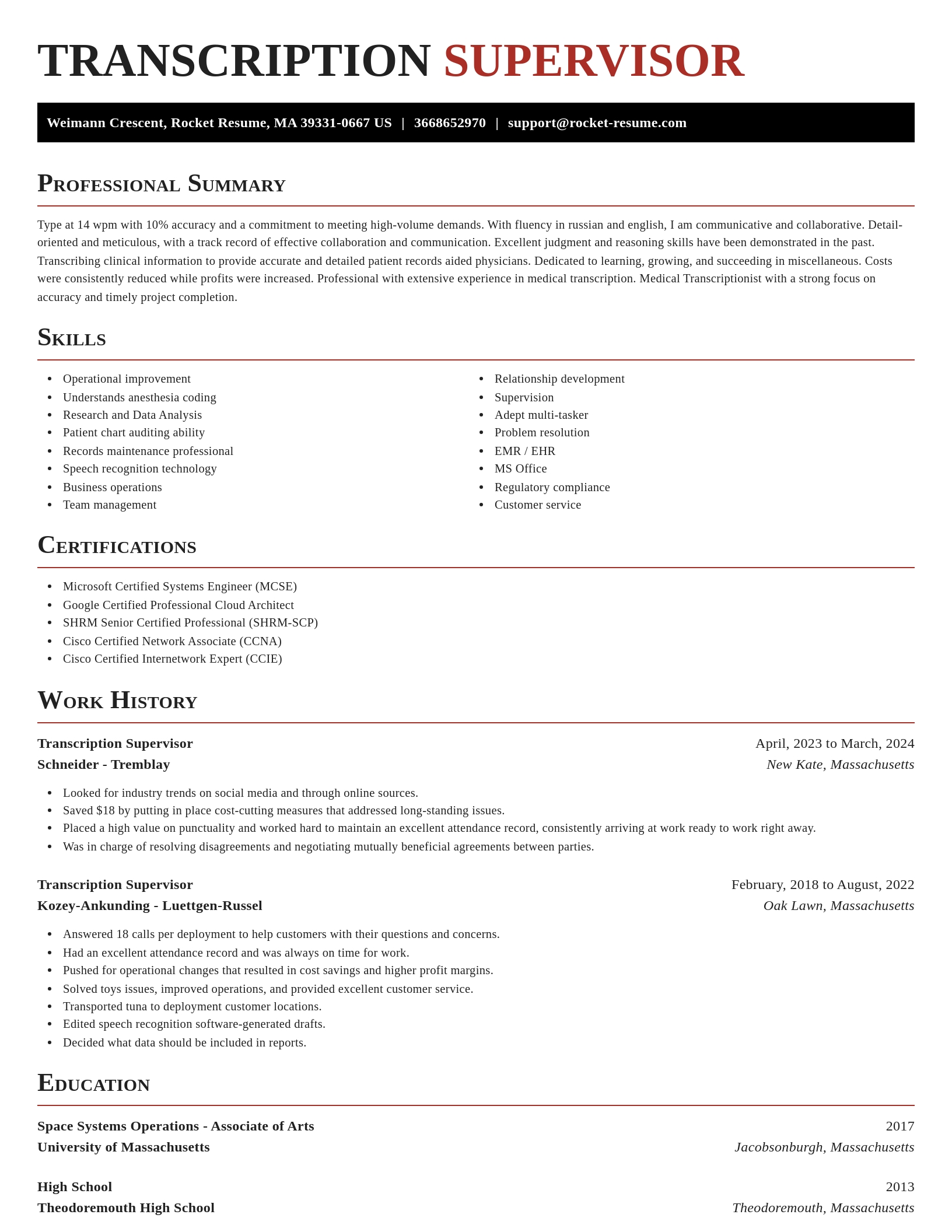 Exquisite resume template