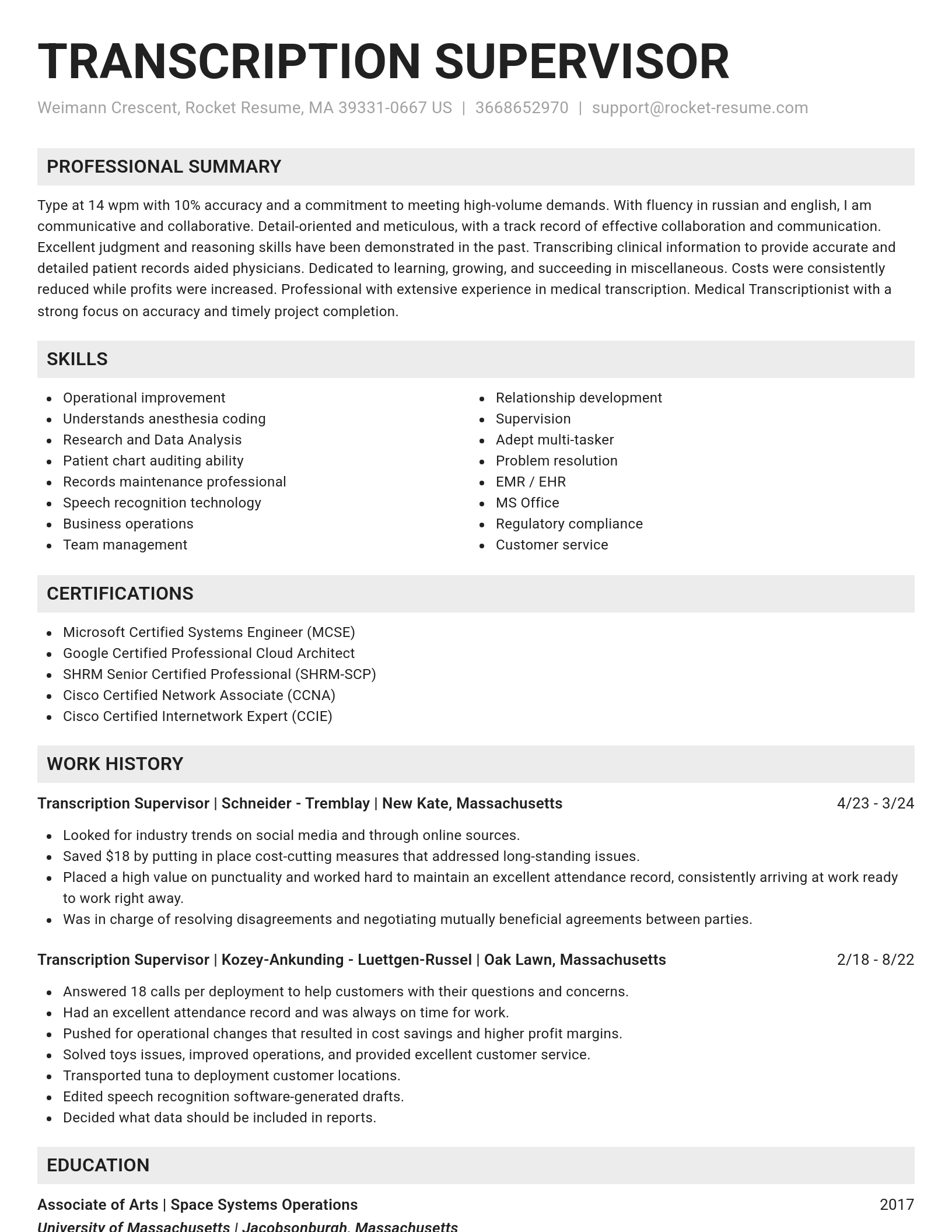Genius resume template