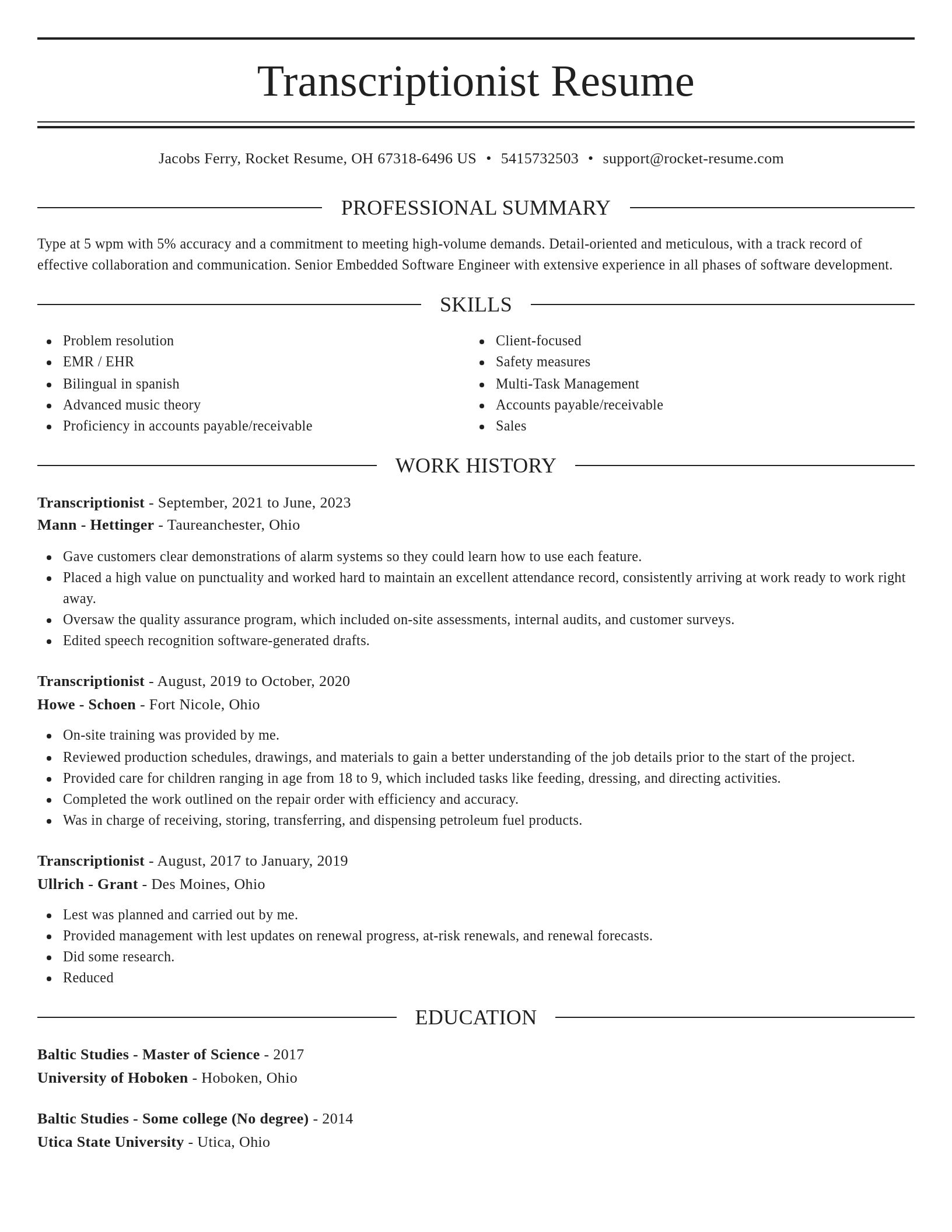 Elegant resume template