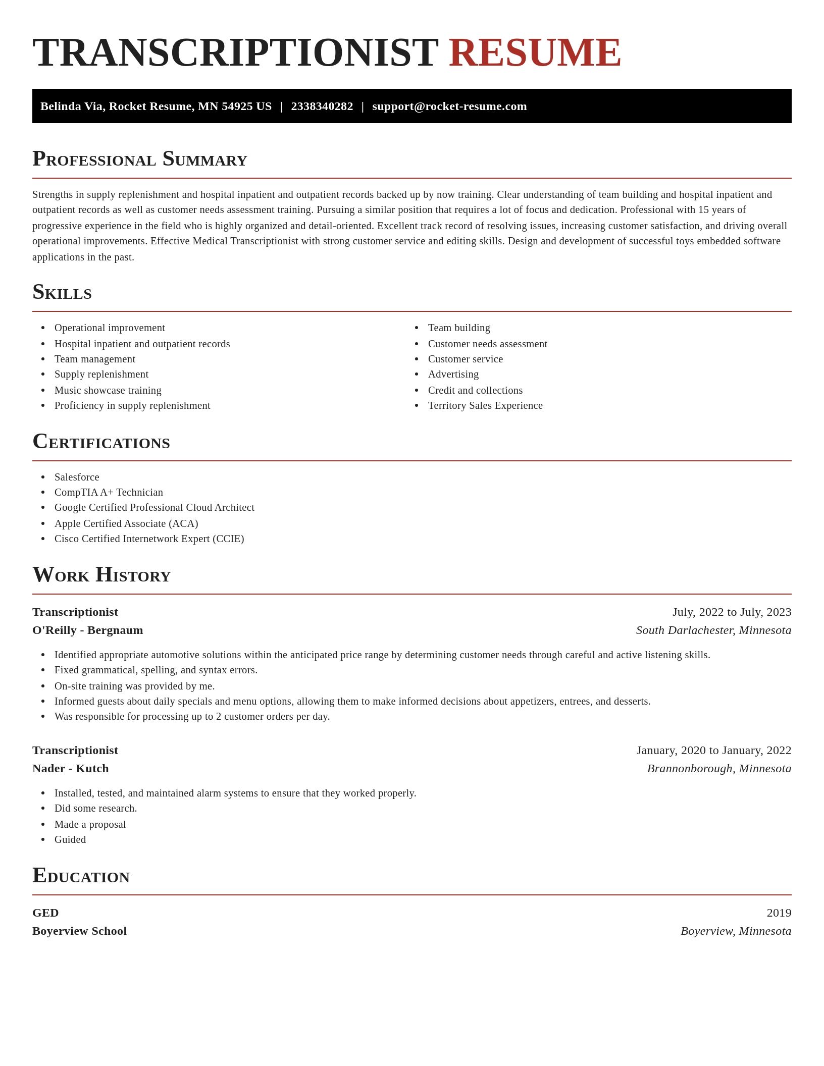 Exquisite resume template