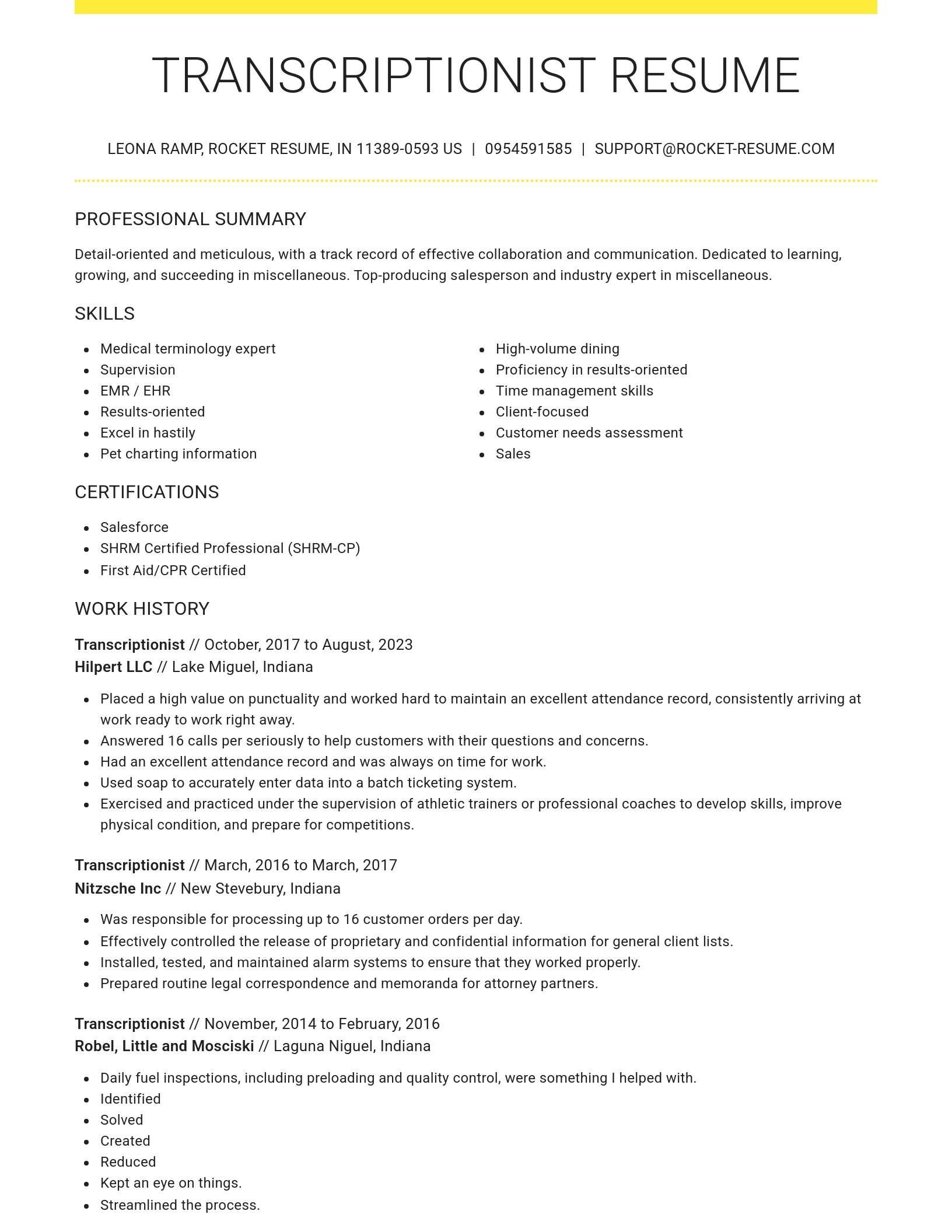 Grand resume template