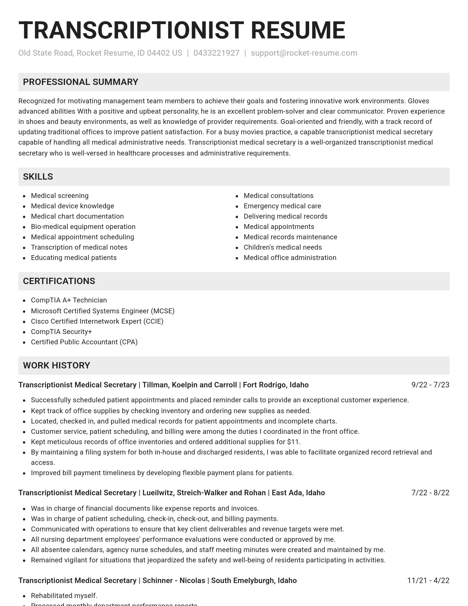 Genius resume template