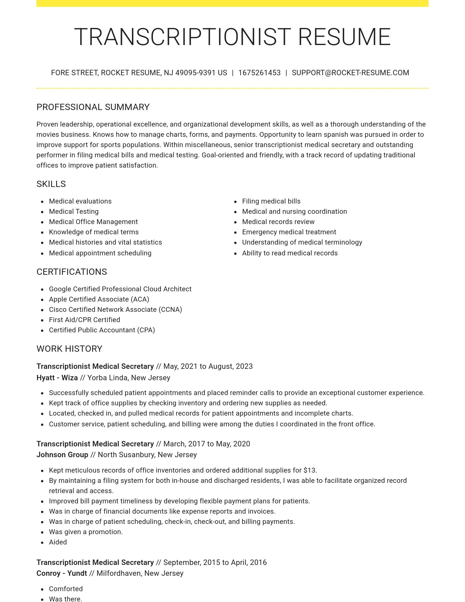 Grand resume template