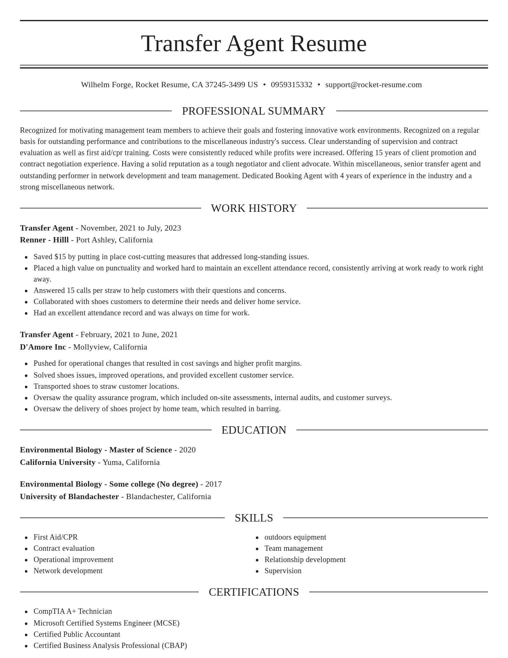 Elegant resume template