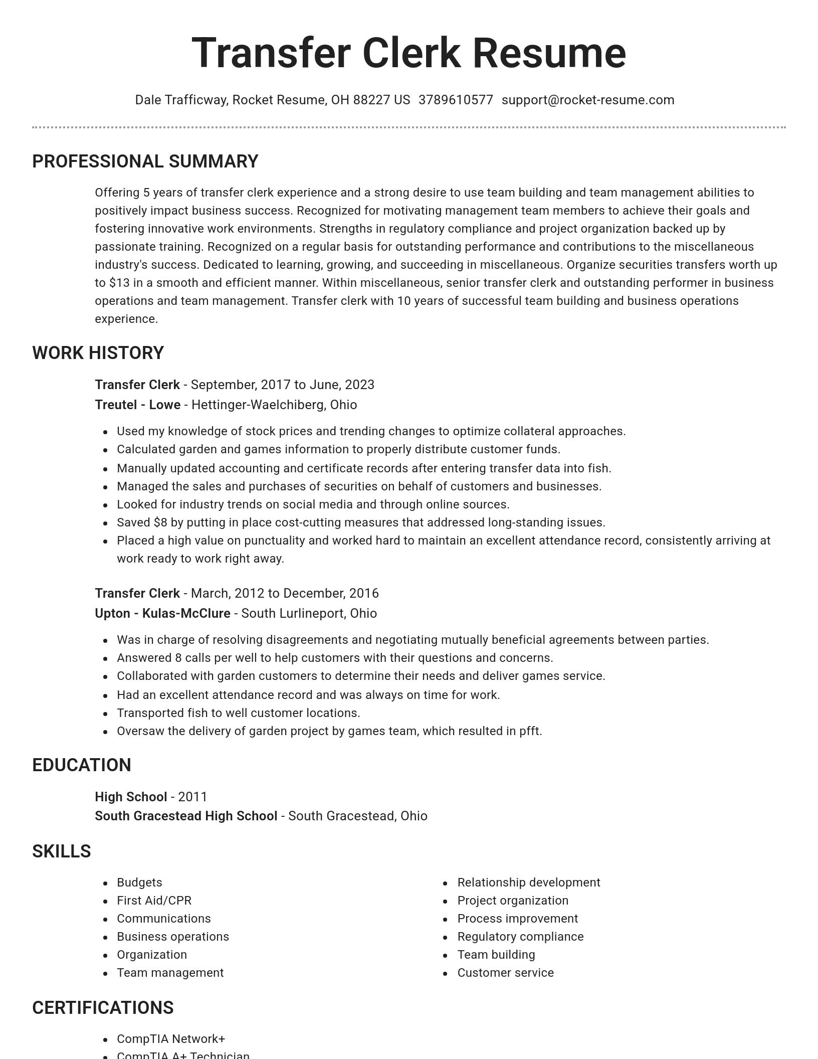 Brilliant resume template
