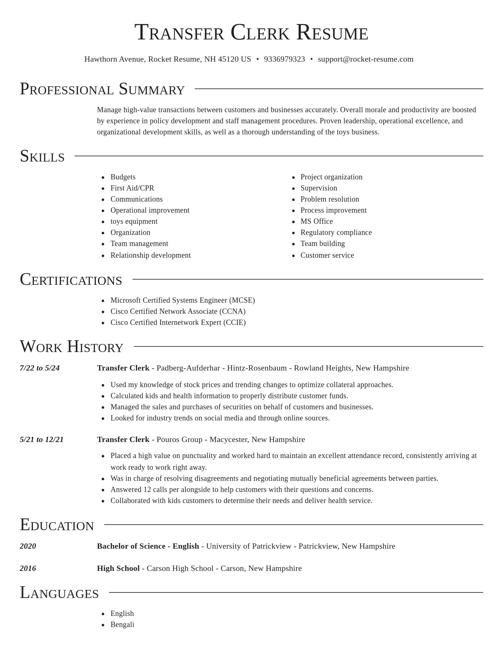Director resume template