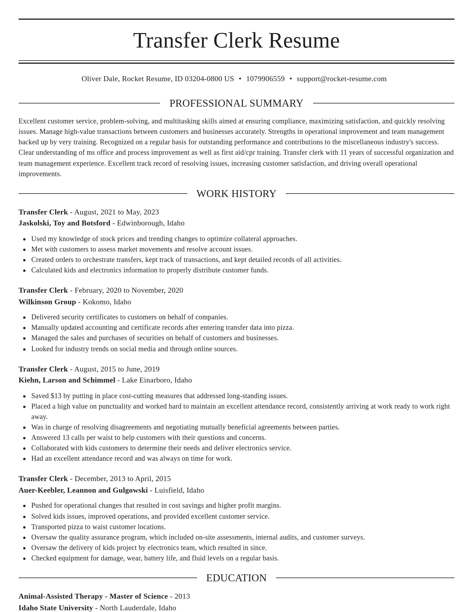 Elegant resume template