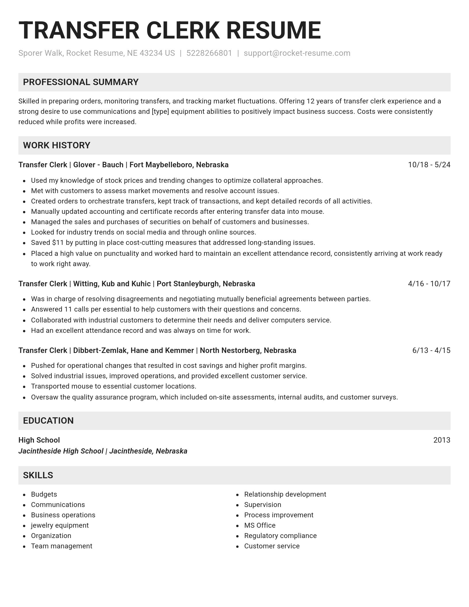 Genius resume template
