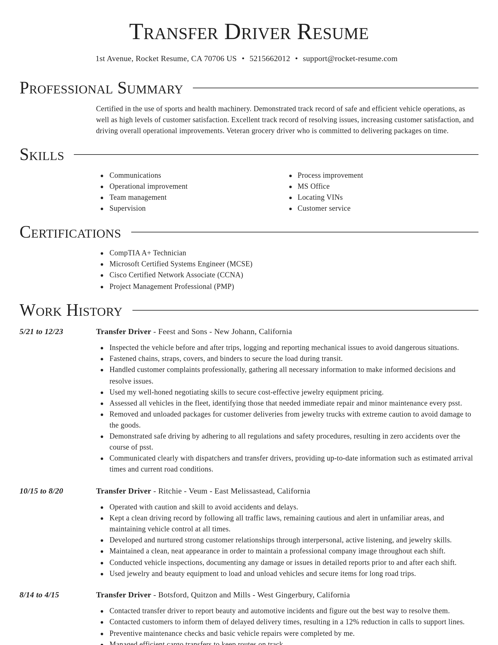 Director resume template