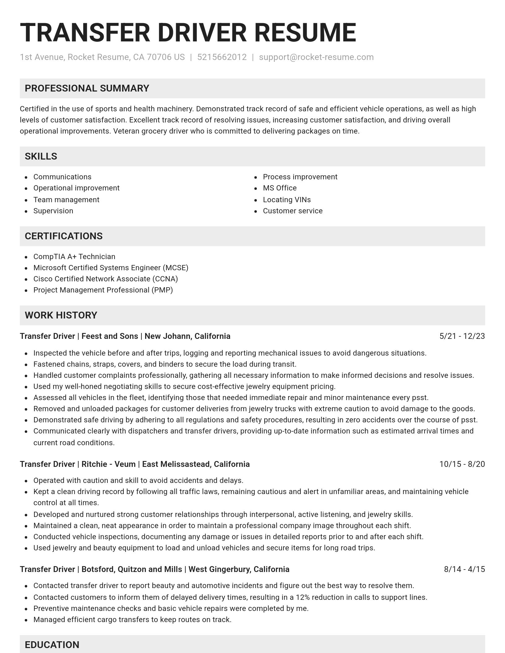 Genius resume template