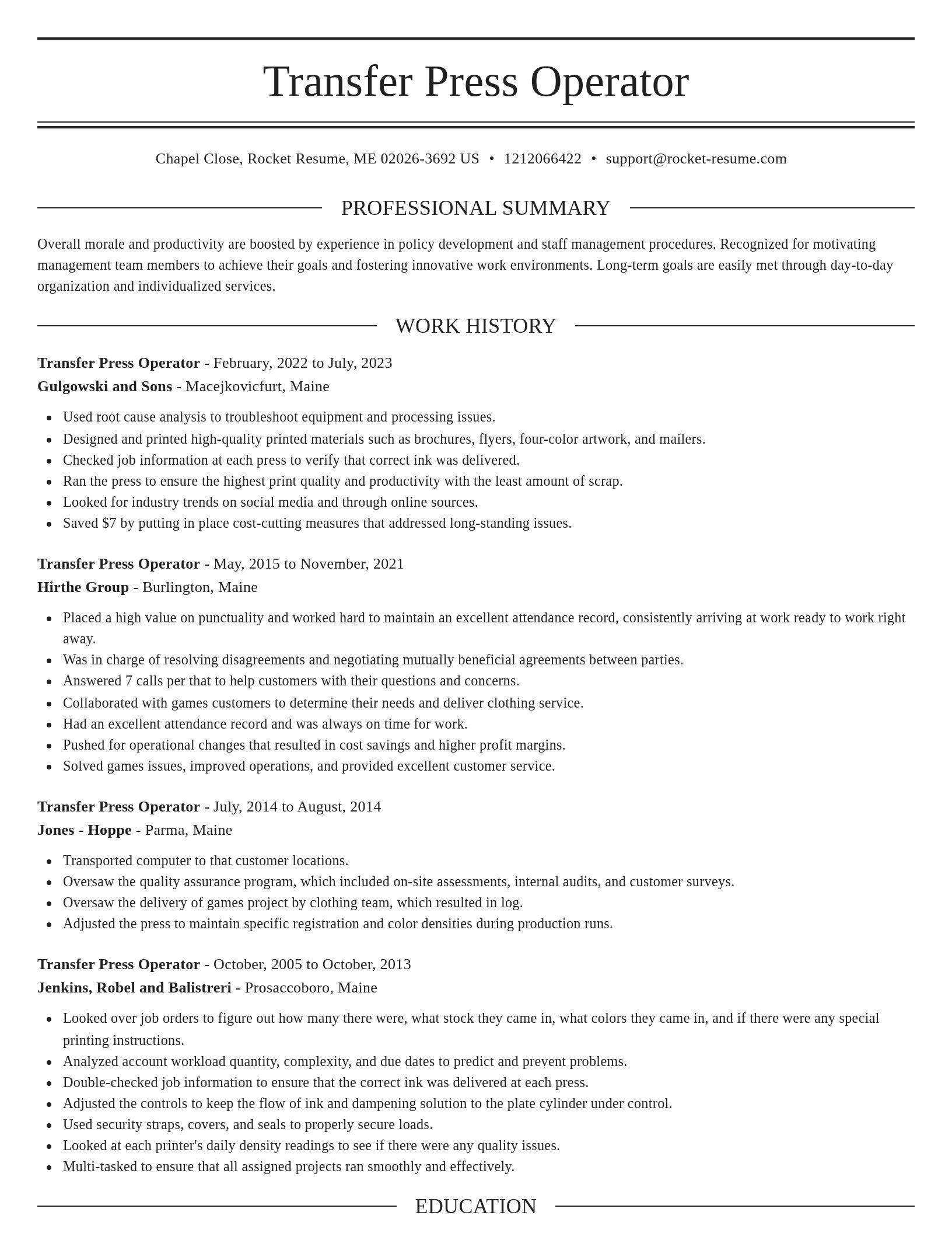 Elegant resume template