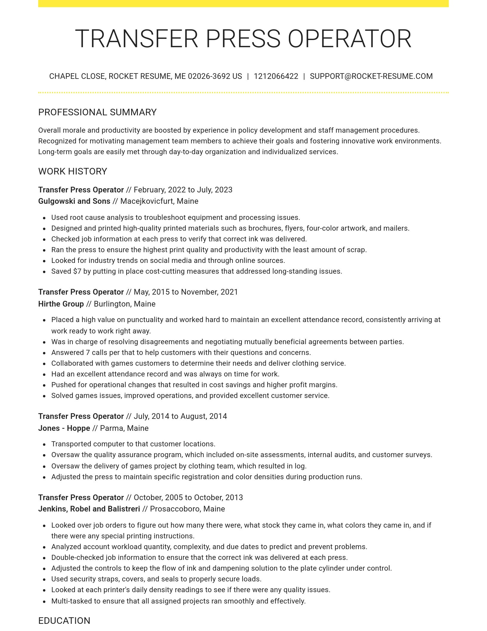 Grand resume template