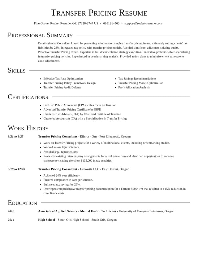 Director resume template