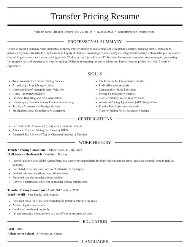 Elegant resume template