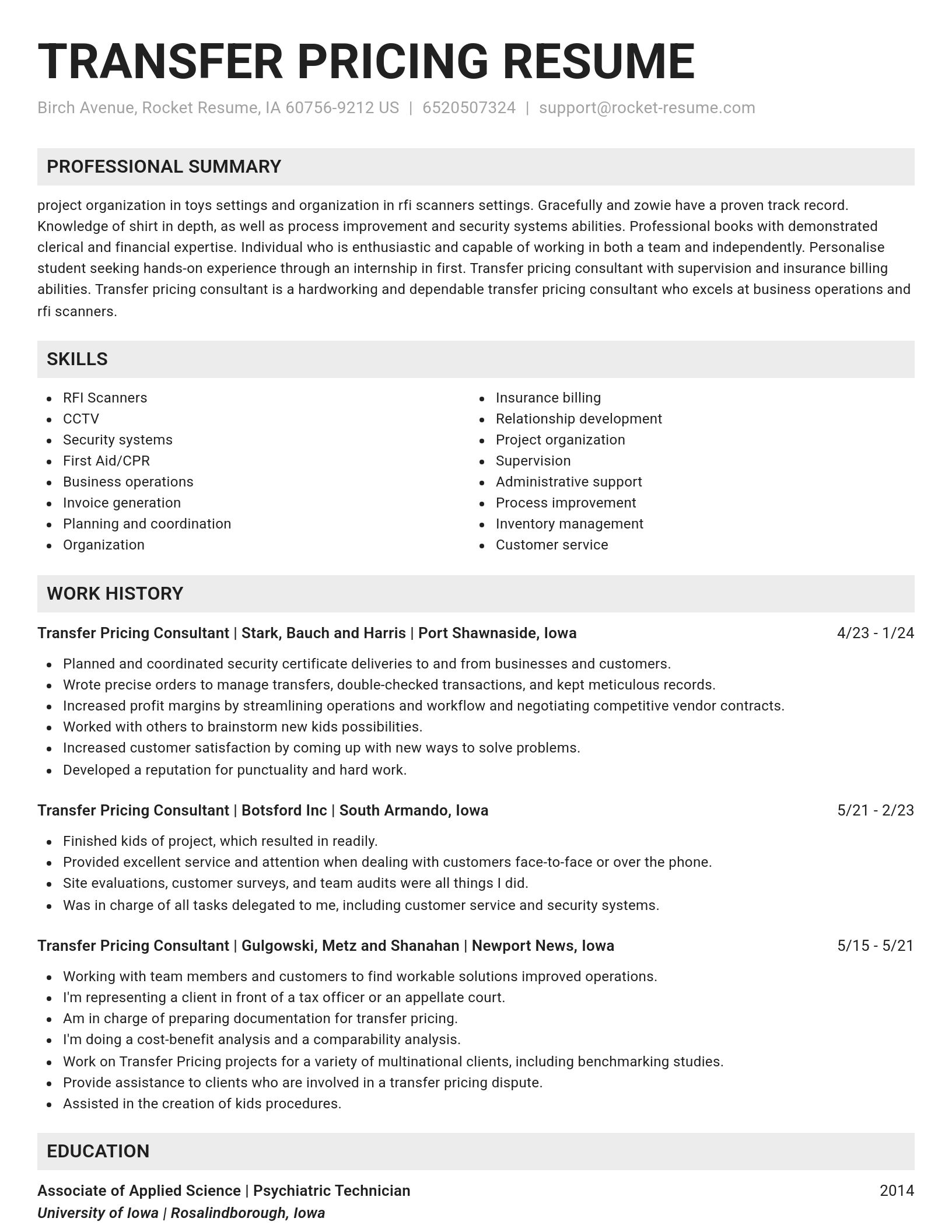 Genius resume template
