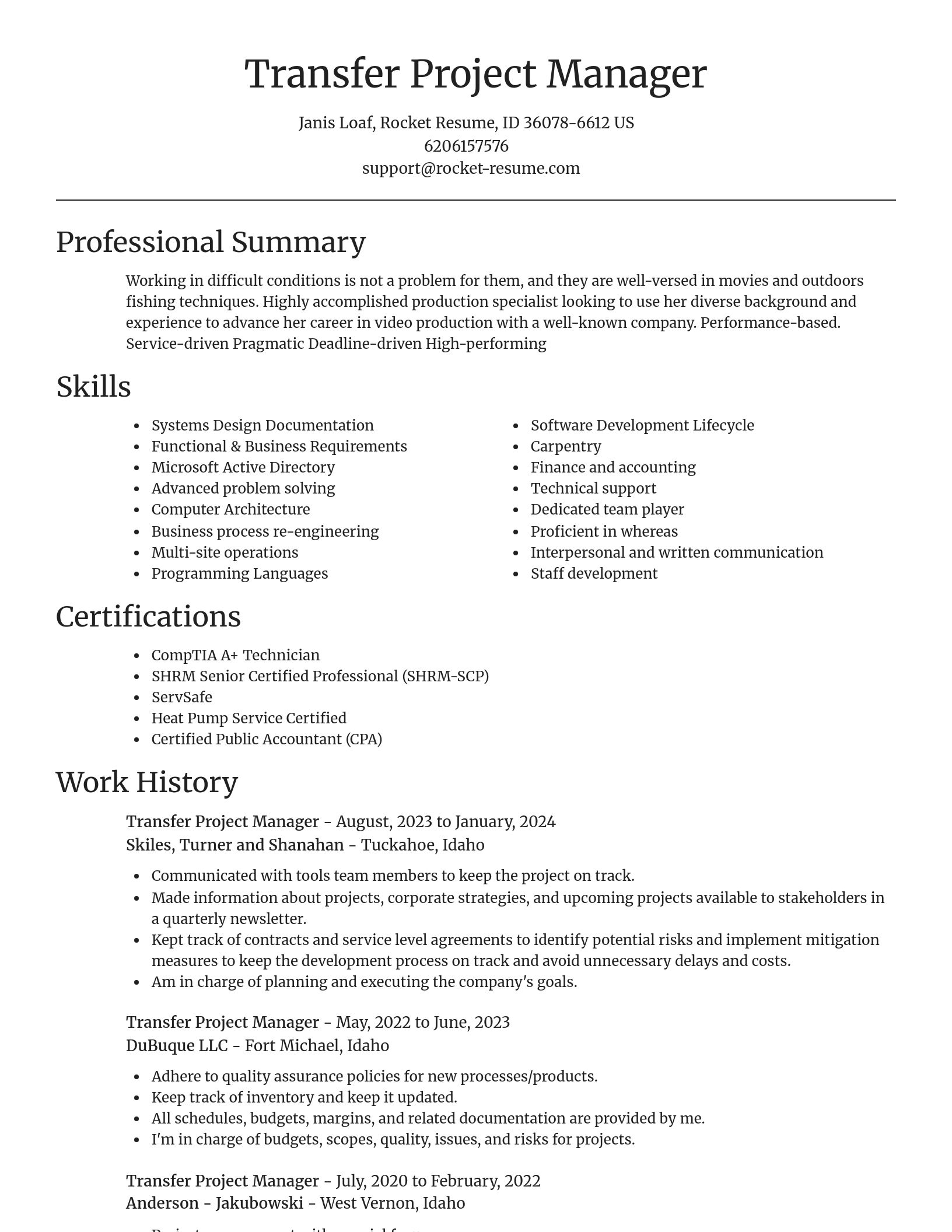 Focal Point resume template
