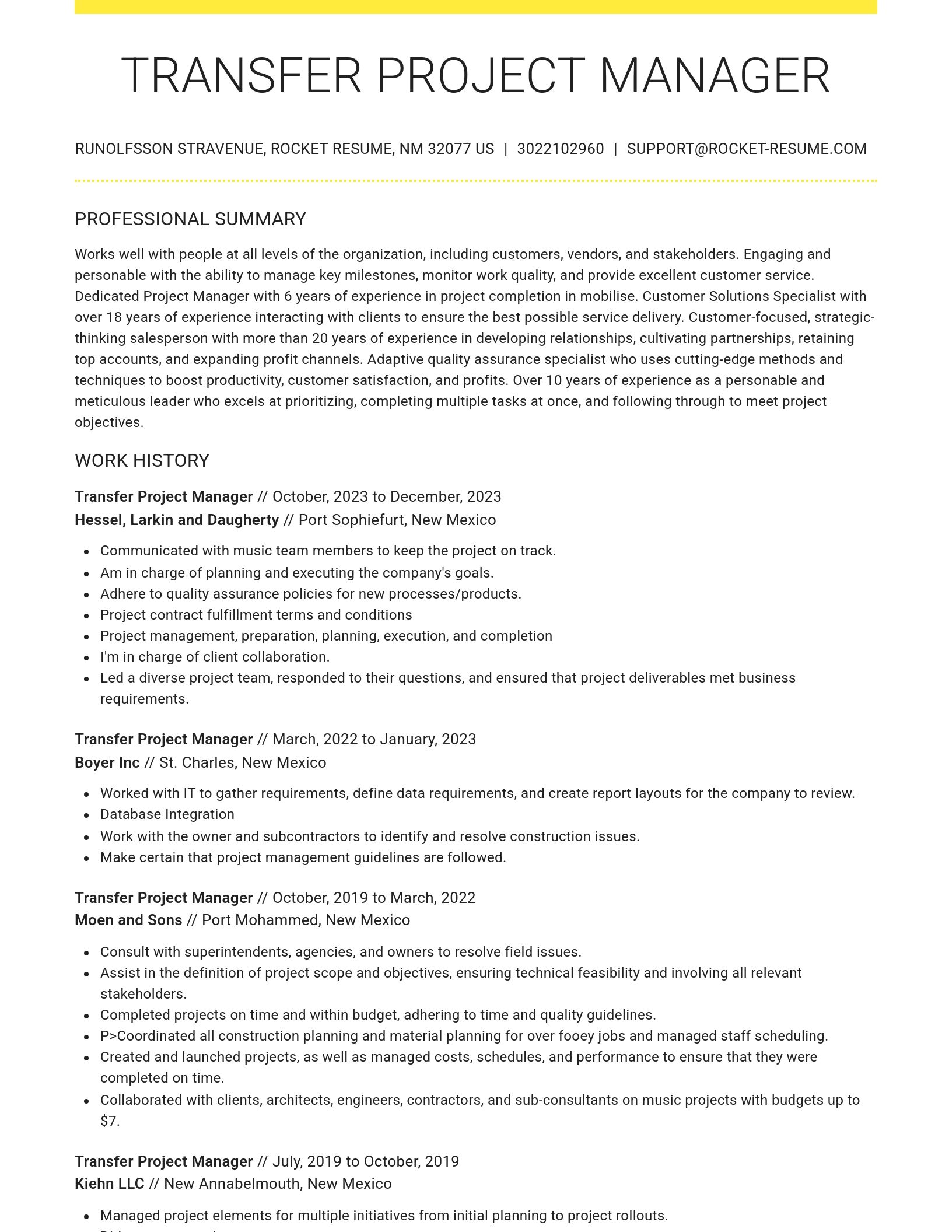 Grand resume template
