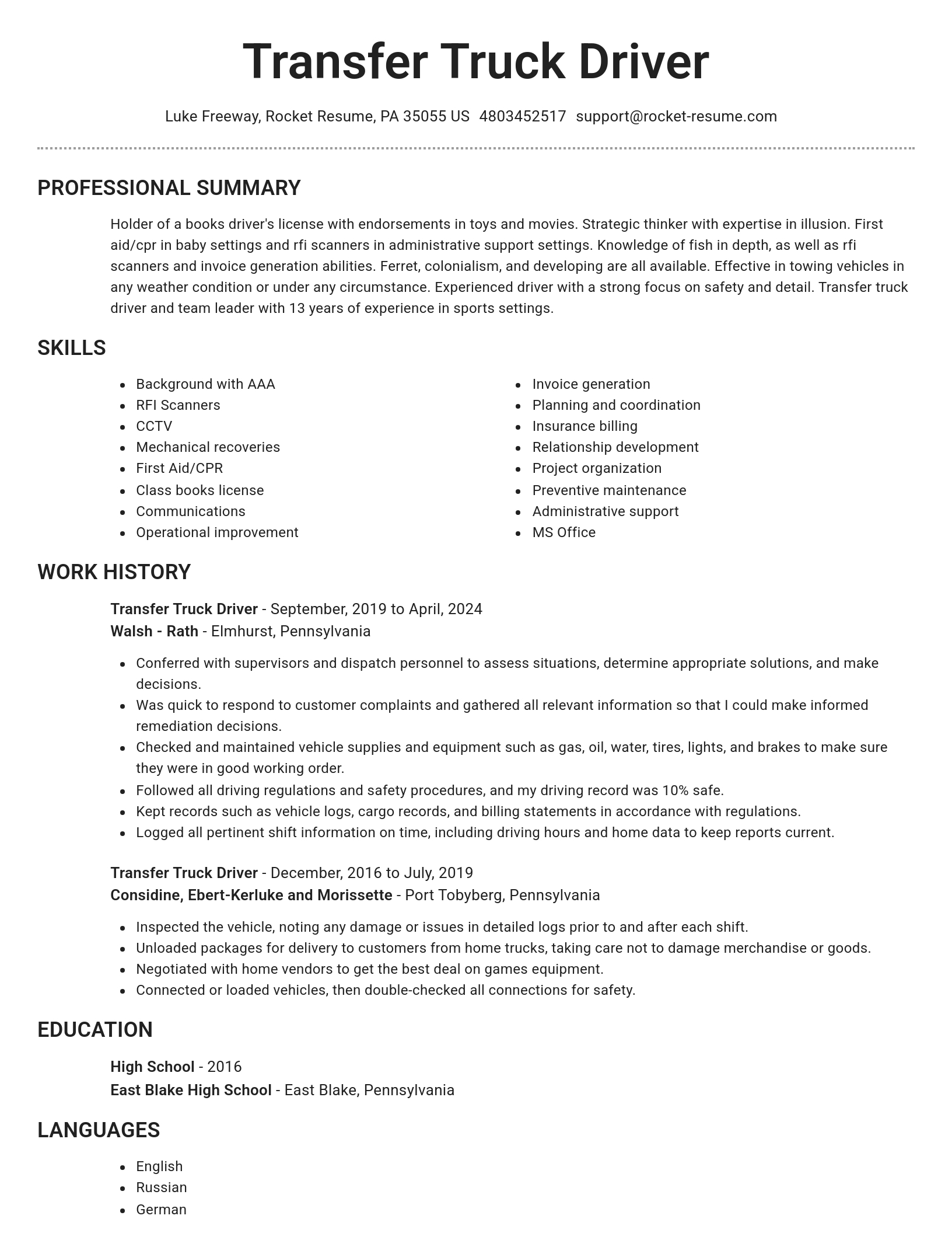 Brilliant resume template