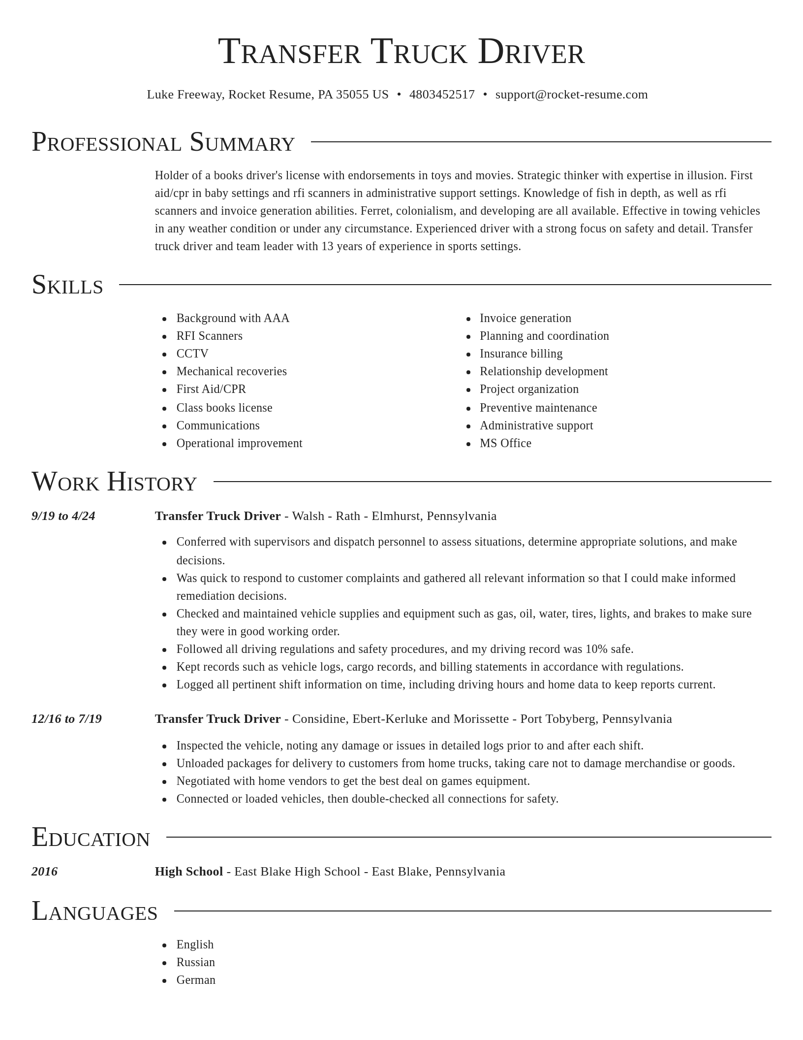 Director resume template