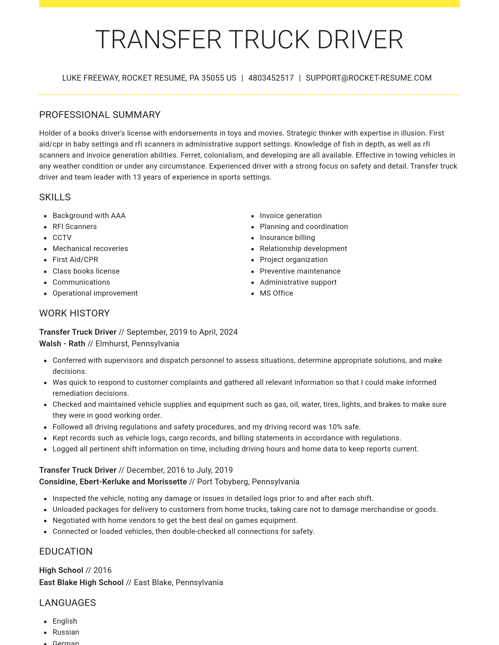 Grand resume template