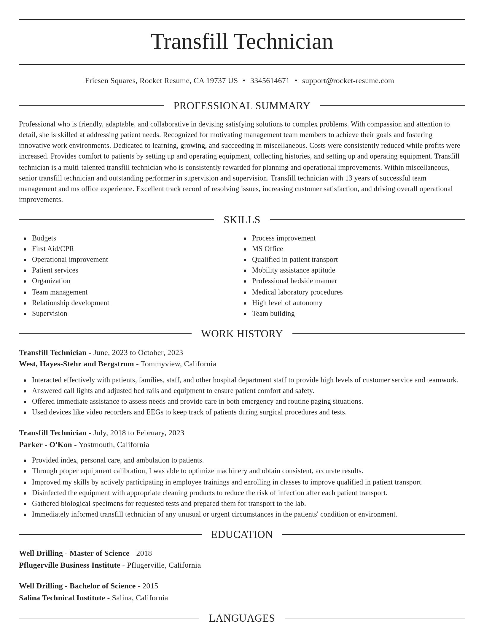 Elegant resume template