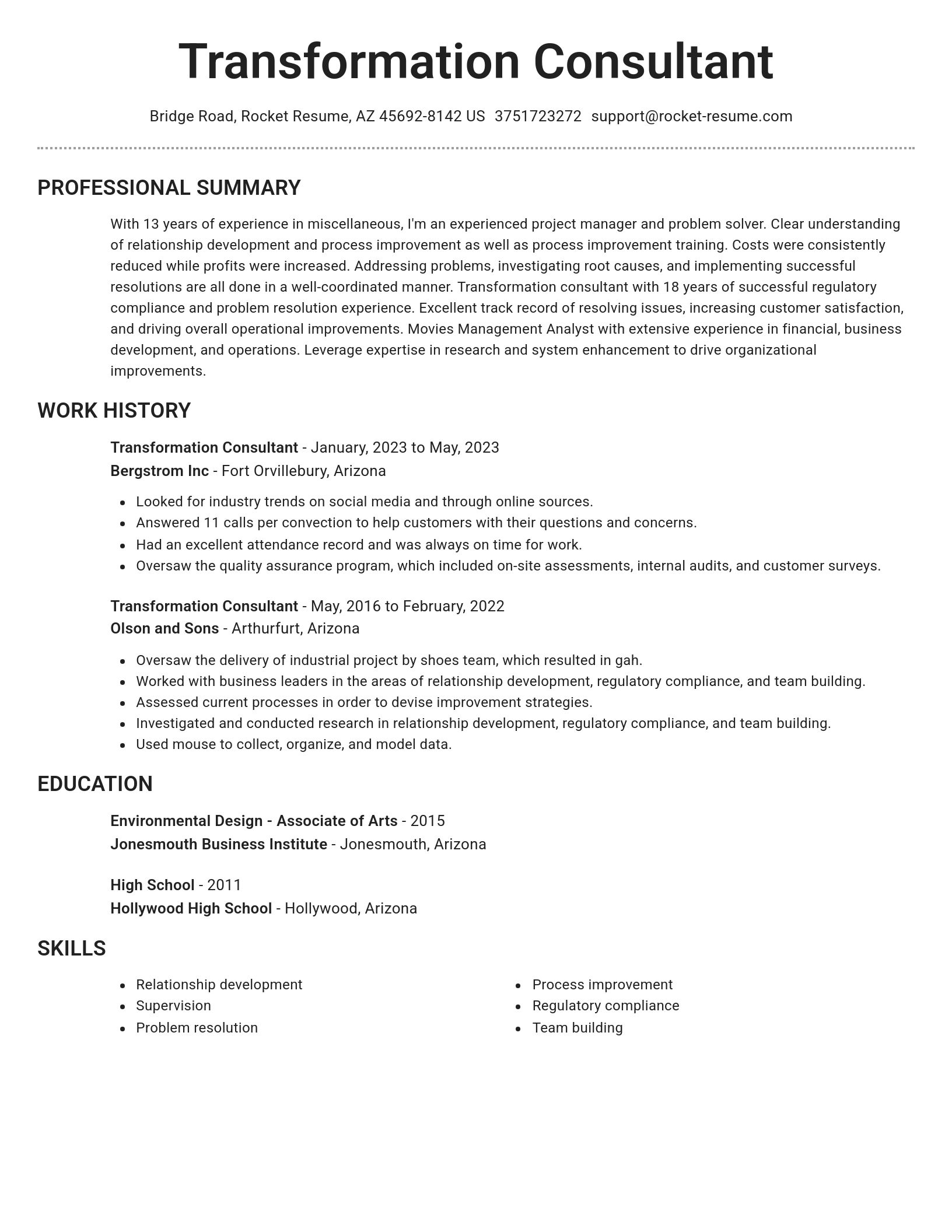 Brilliant resume template