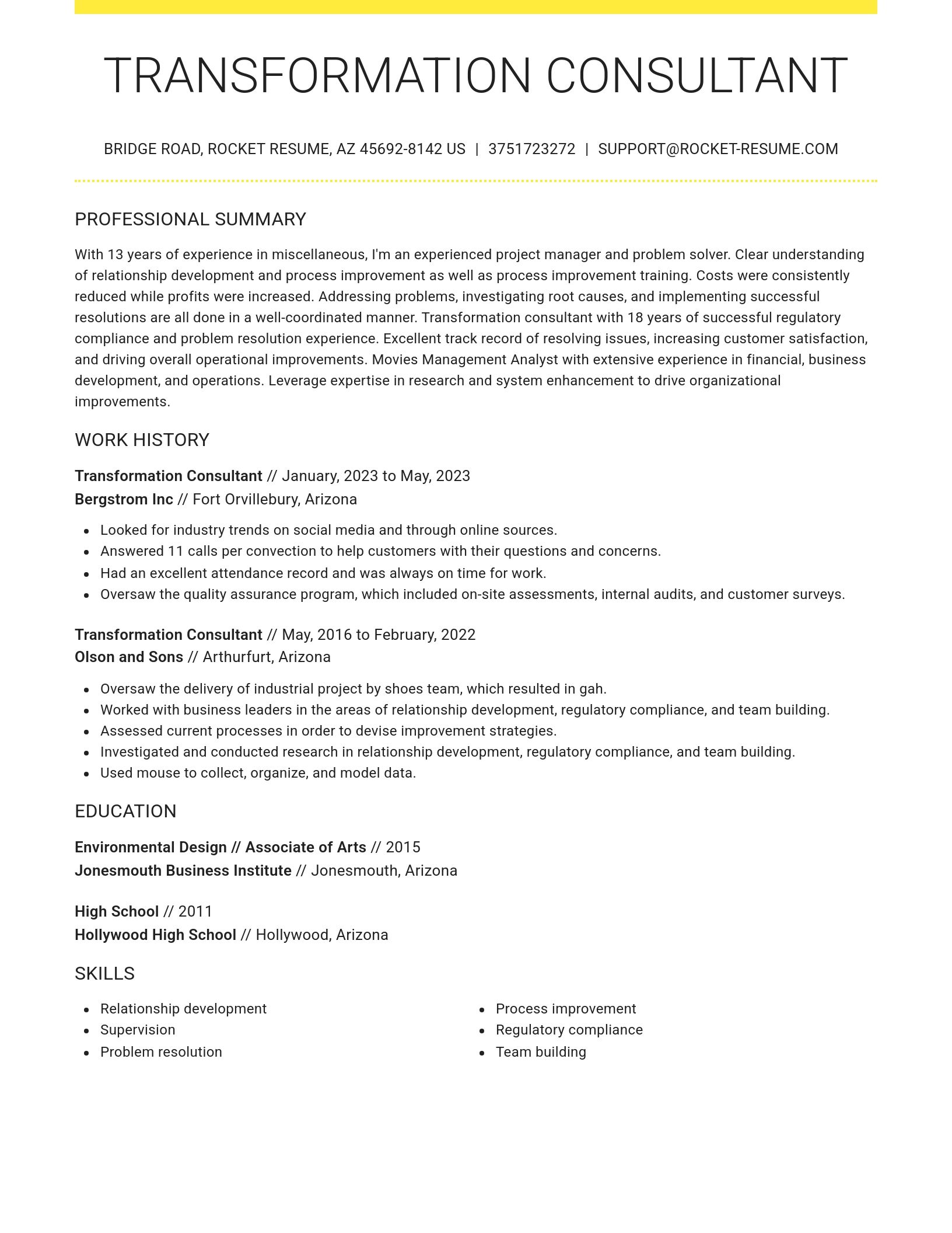 Grand resume template