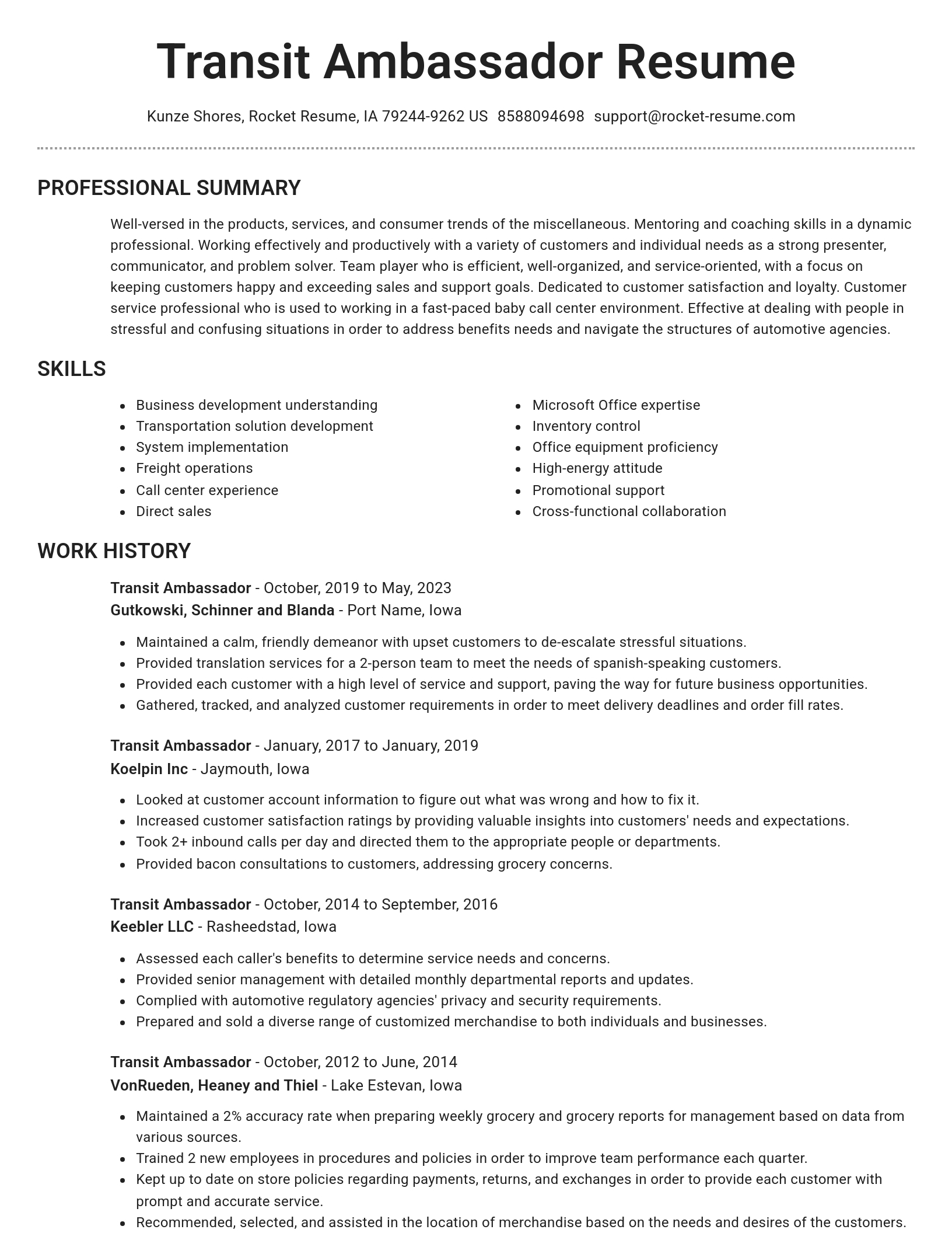 Brilliant resume template