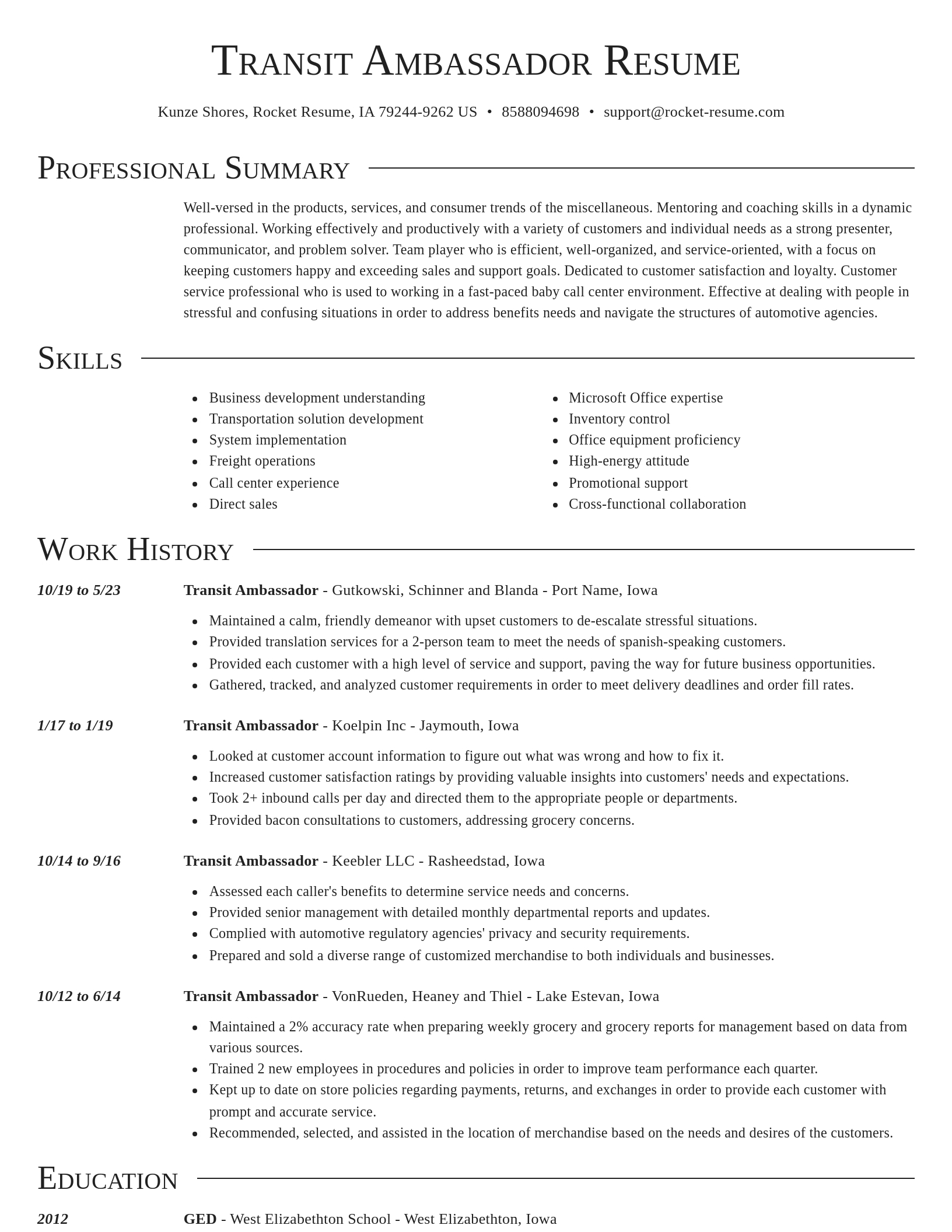 Director resume template