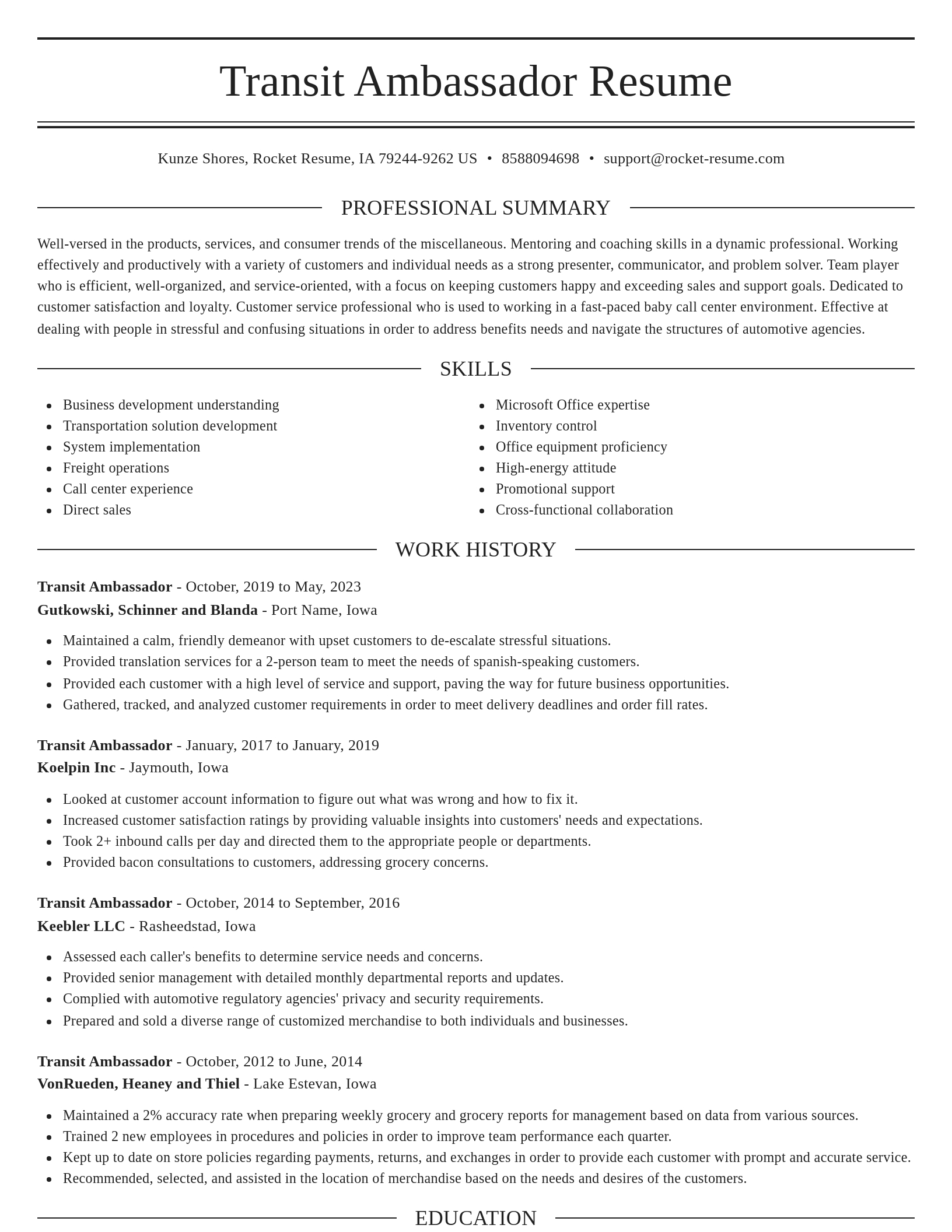 Elegant resume template