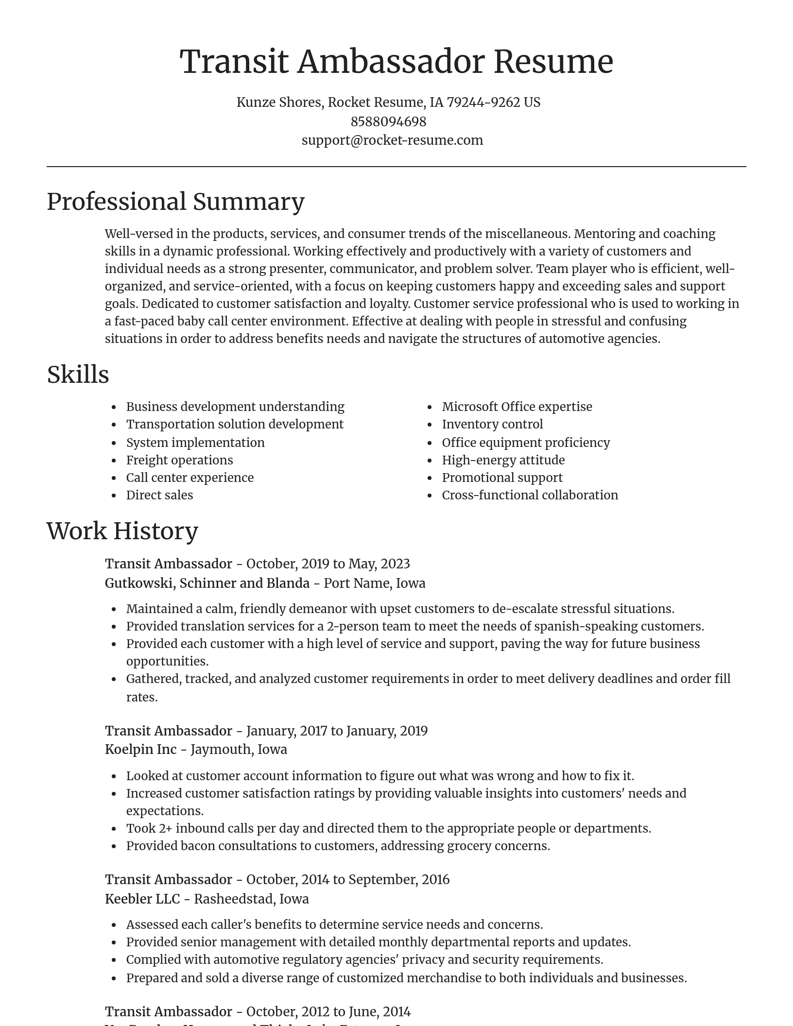 Focal Point resume template