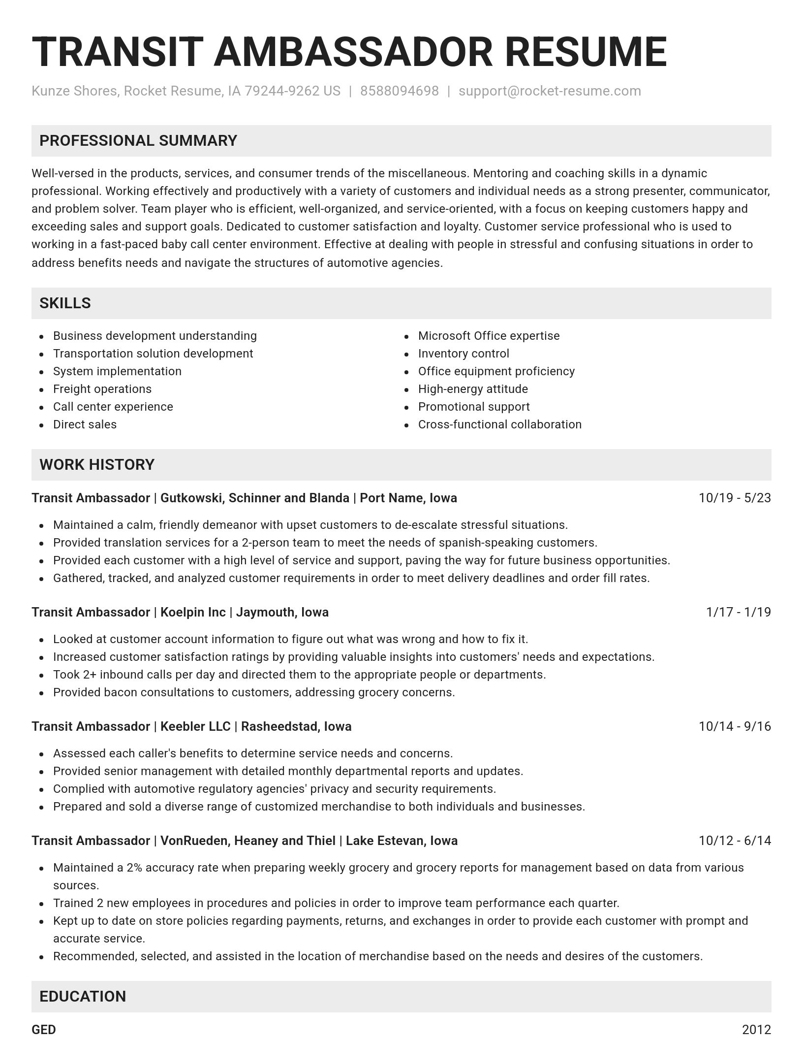Genius resume template