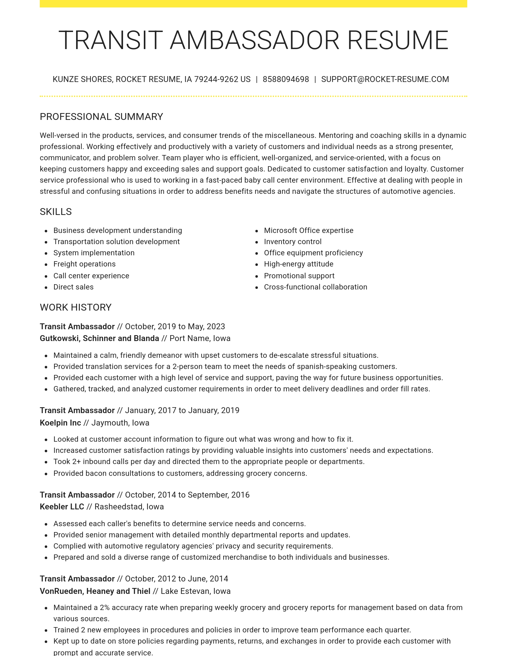 Grand resume template