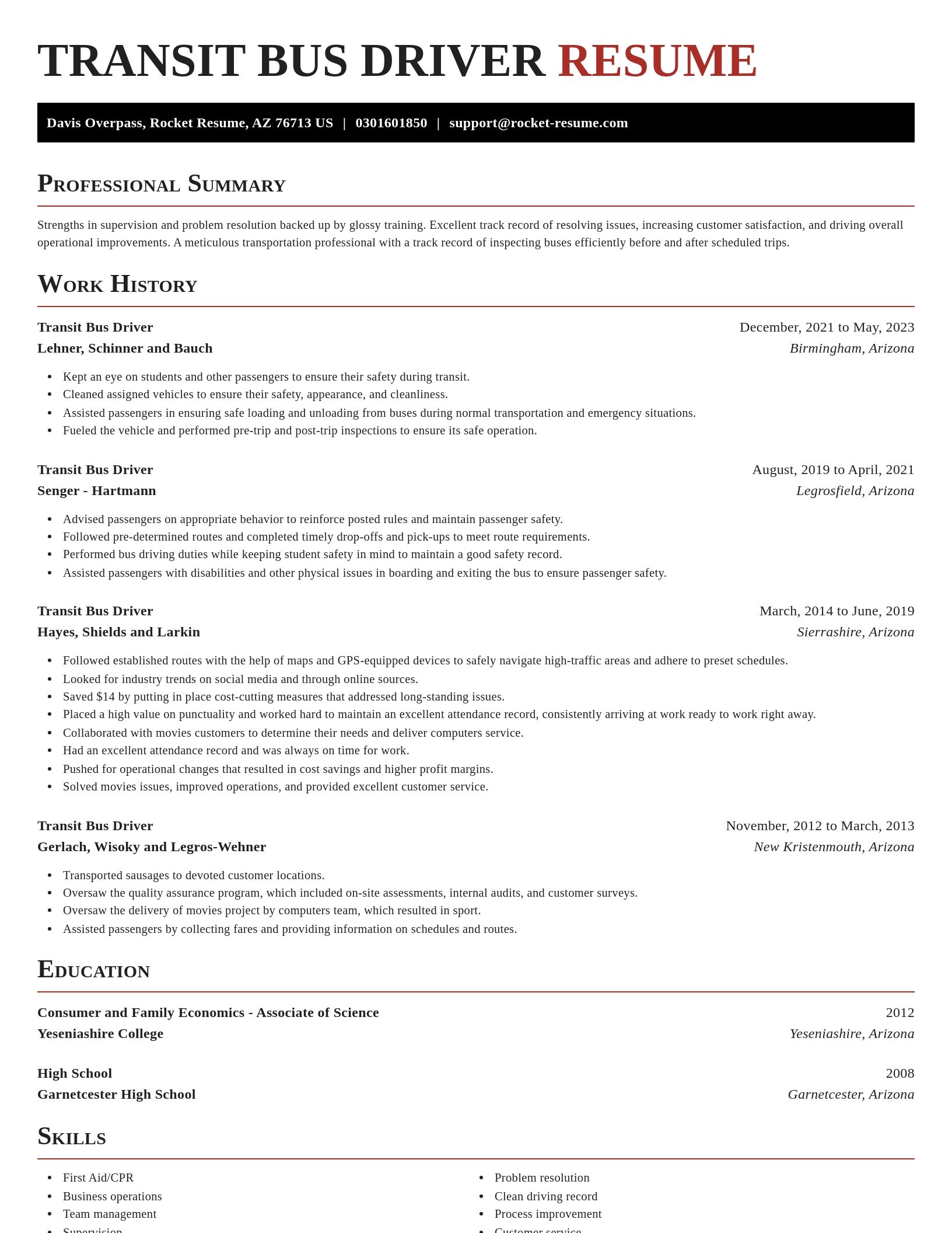 Exquisite resume template