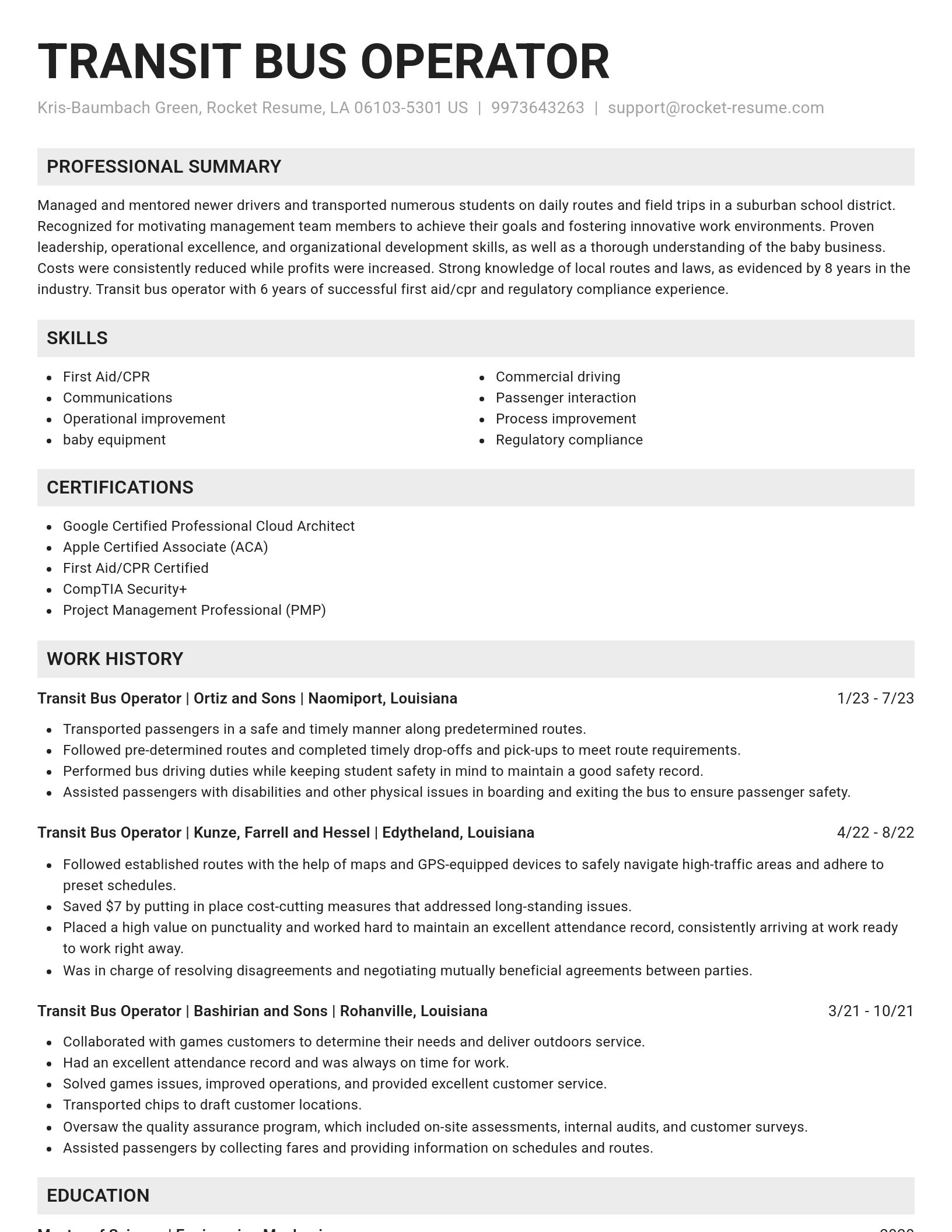 Genius resume template