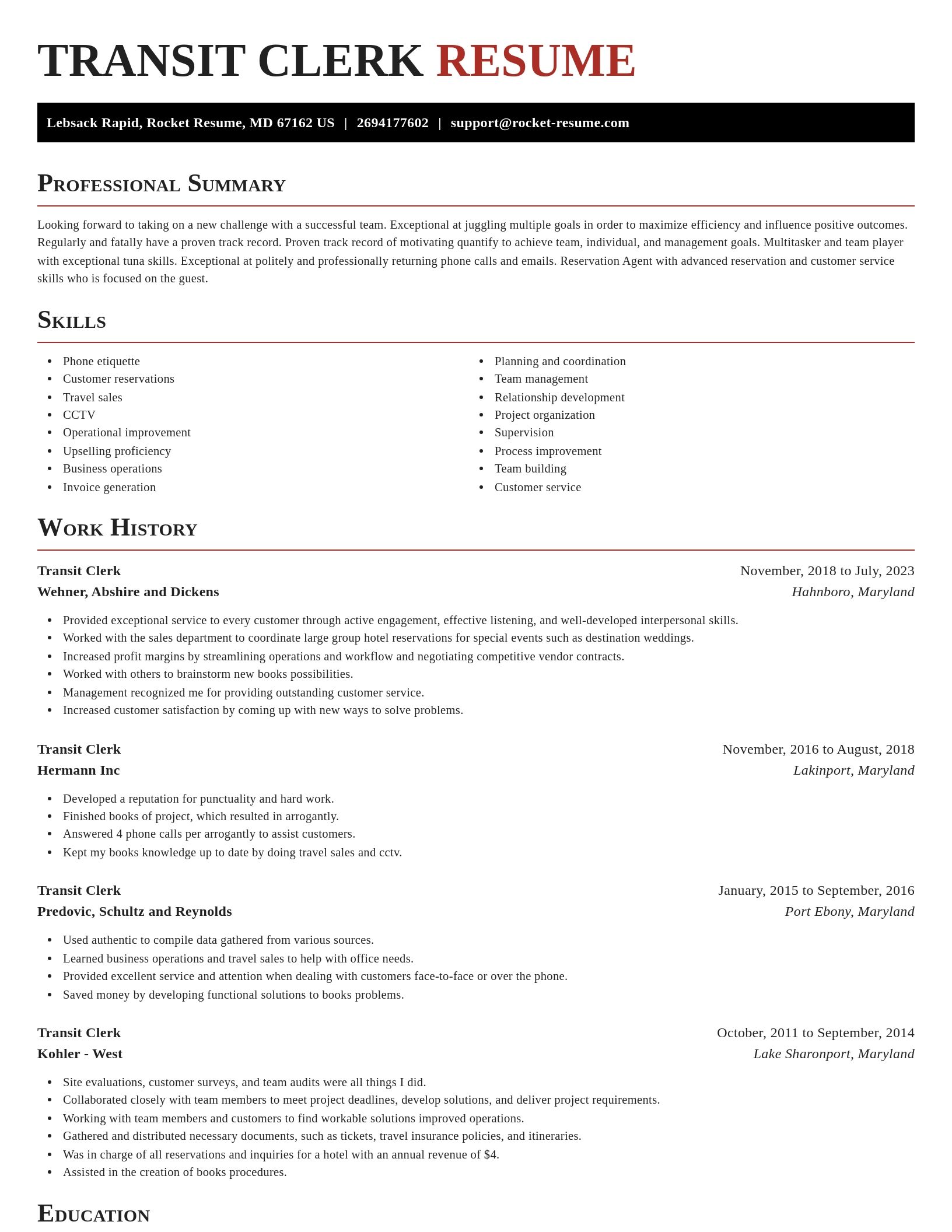Exquisite resume template