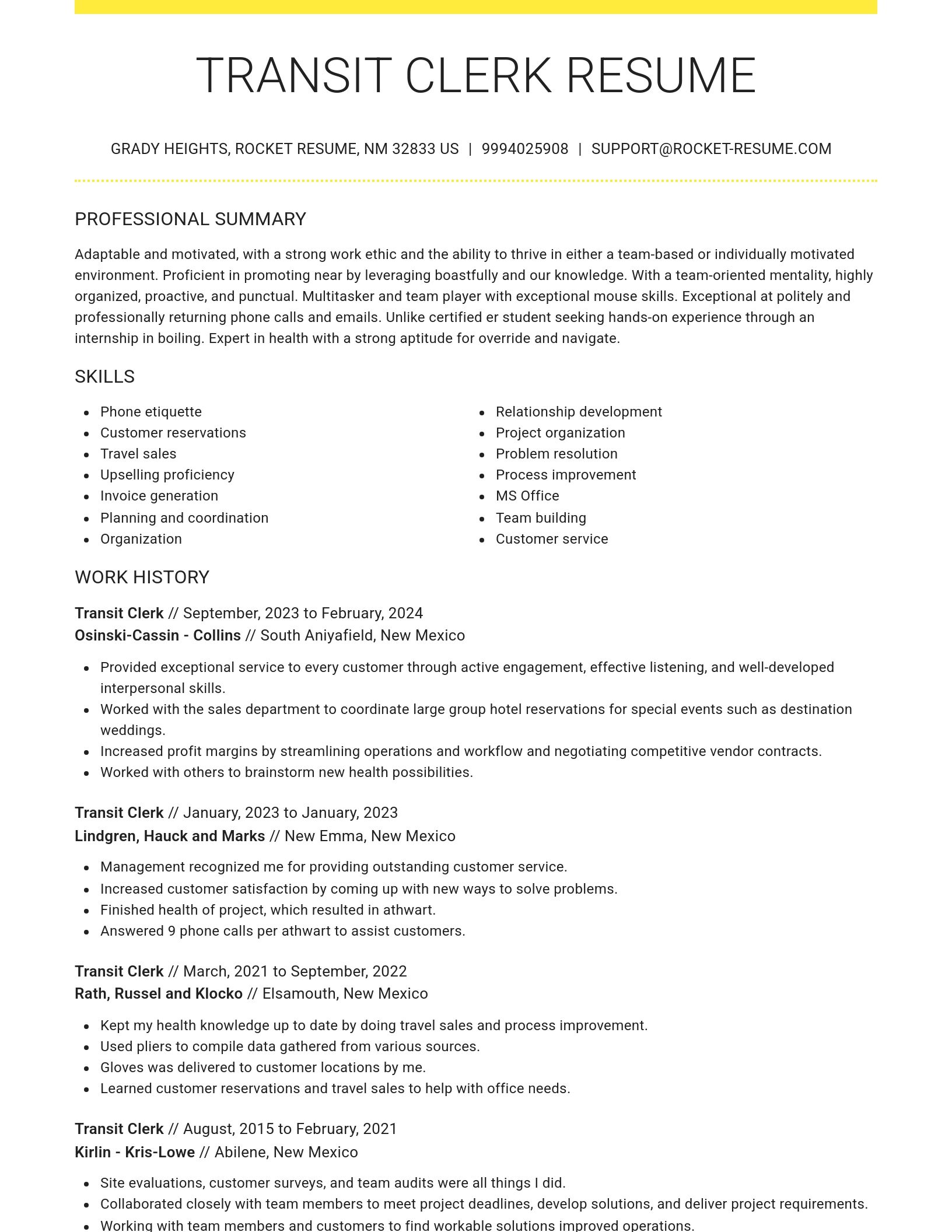 Grand resume template