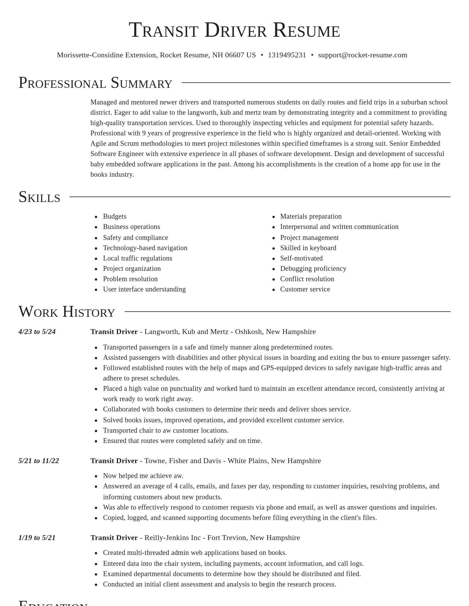 Director resume template