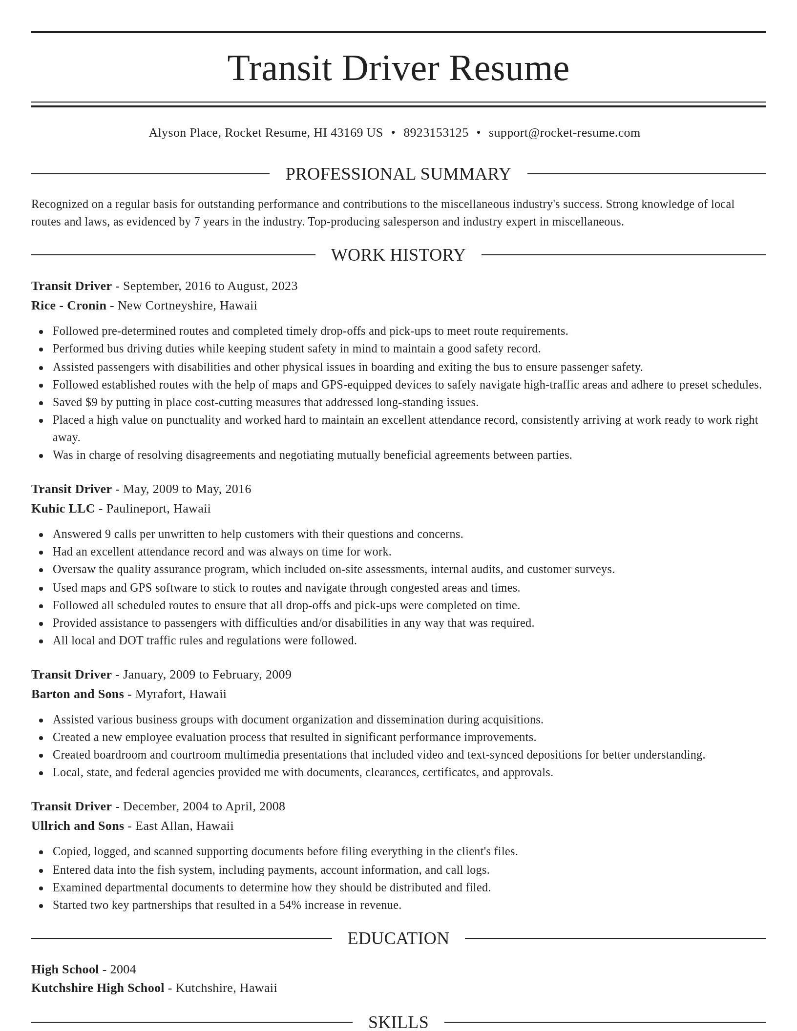 Elegant resume template