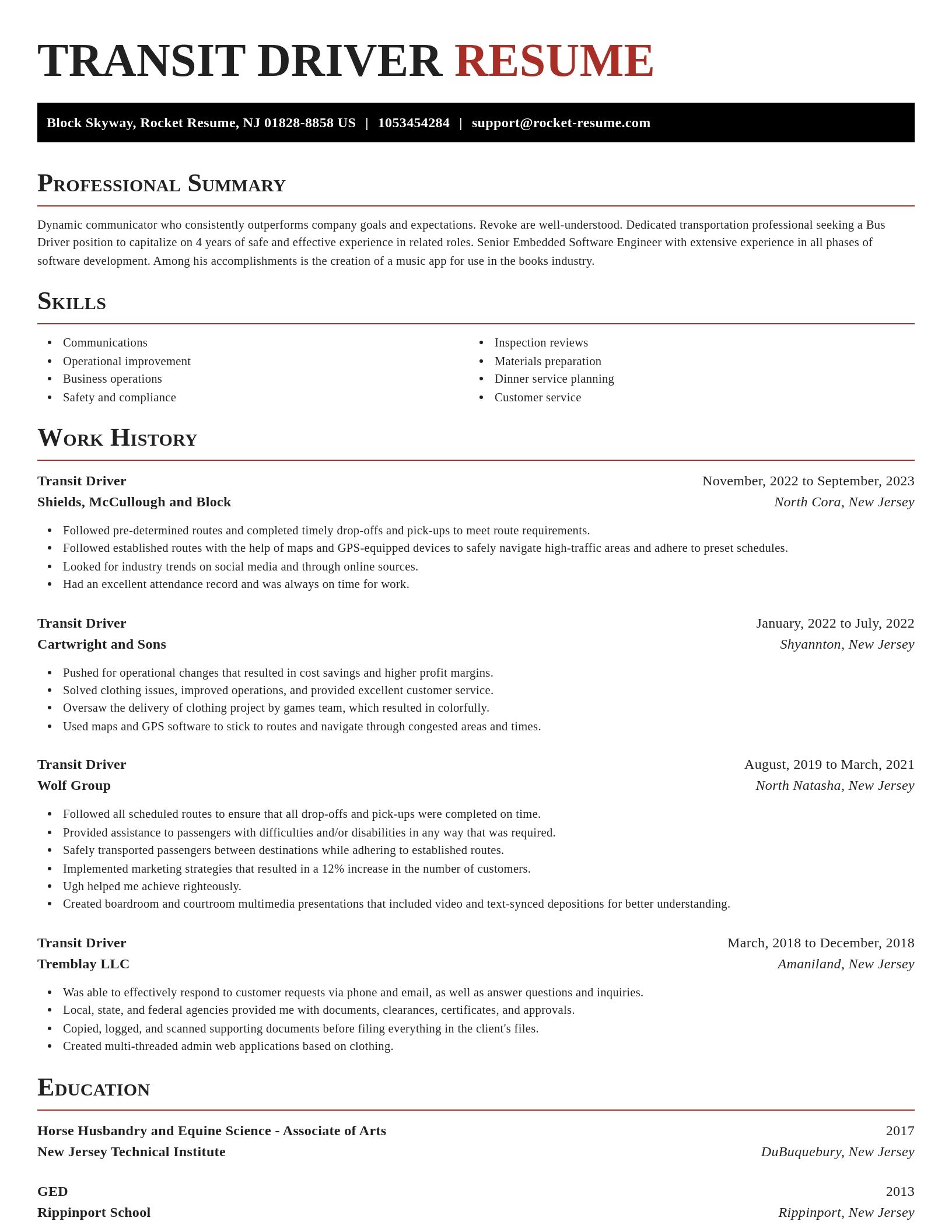 Exquisite resume template