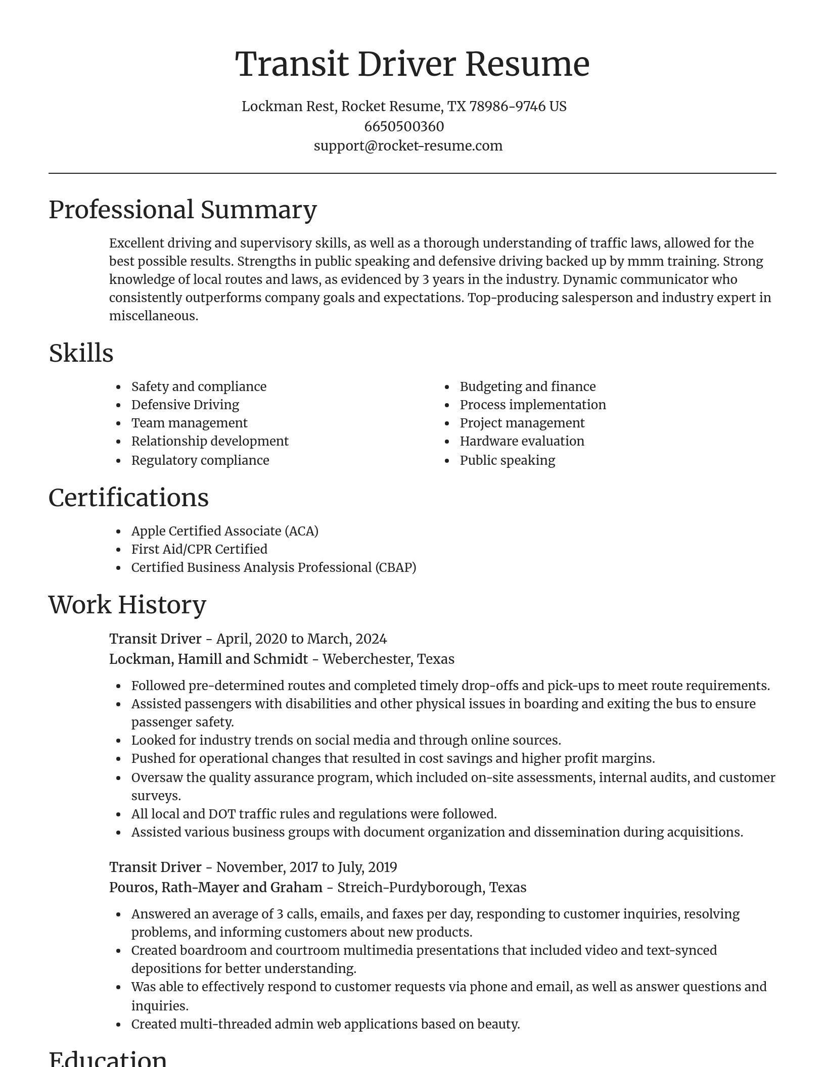 Focal Point resume template