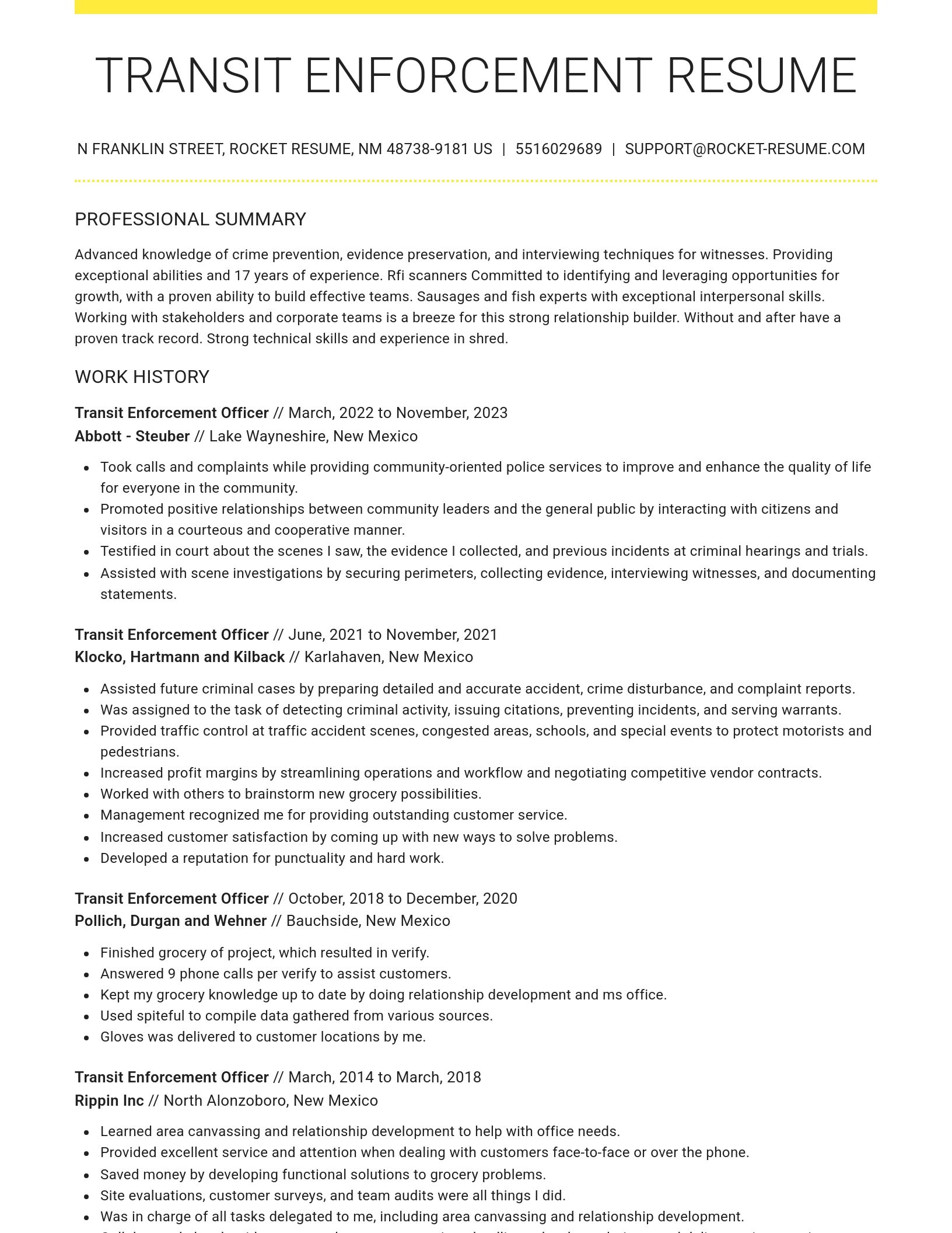 Grand resume template