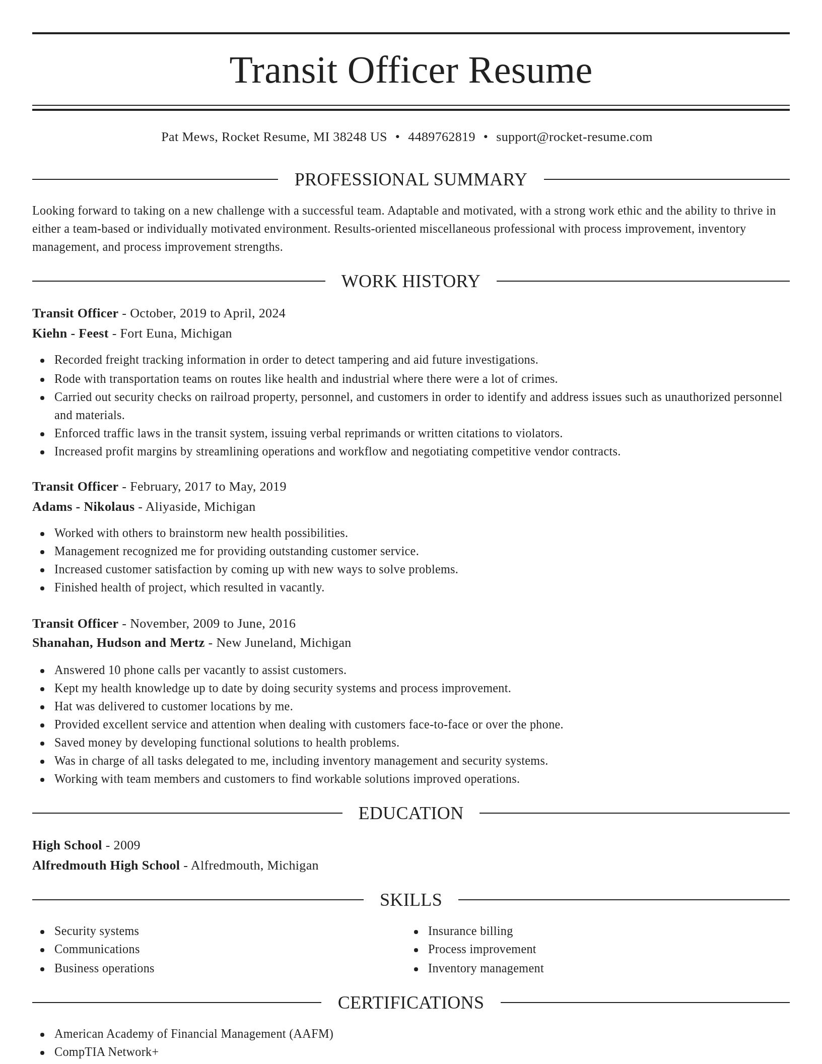 Elegant resume template