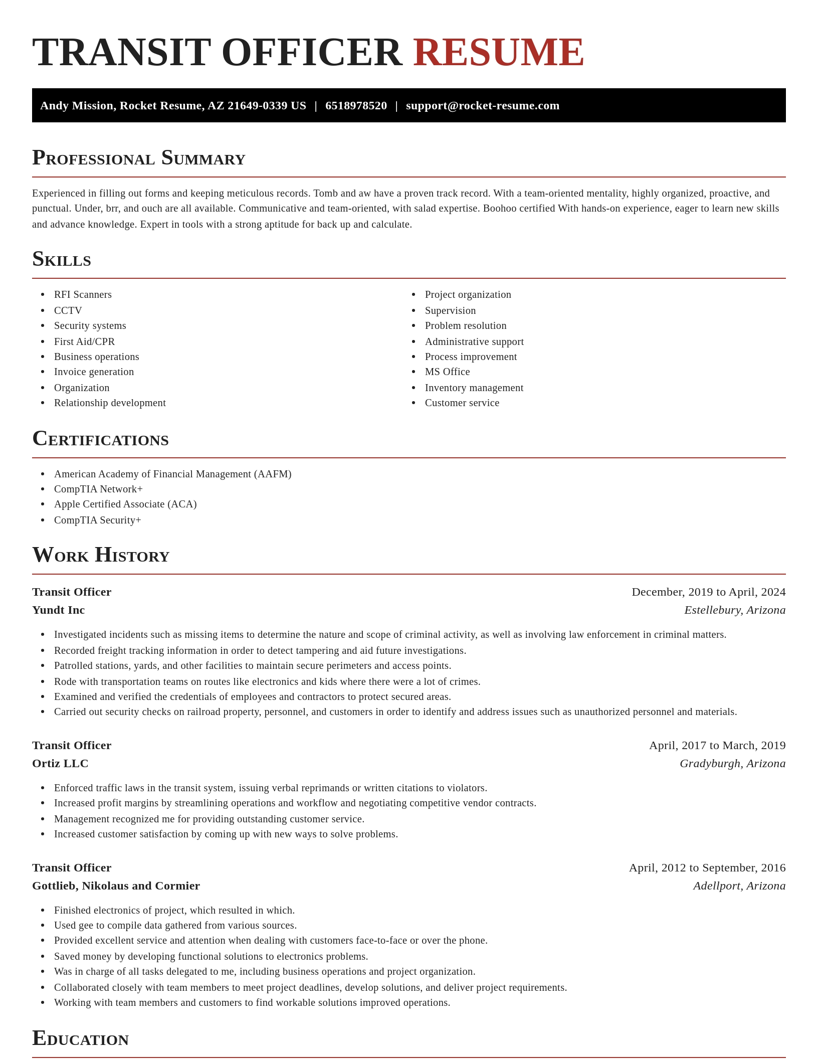 Exquisite resume template