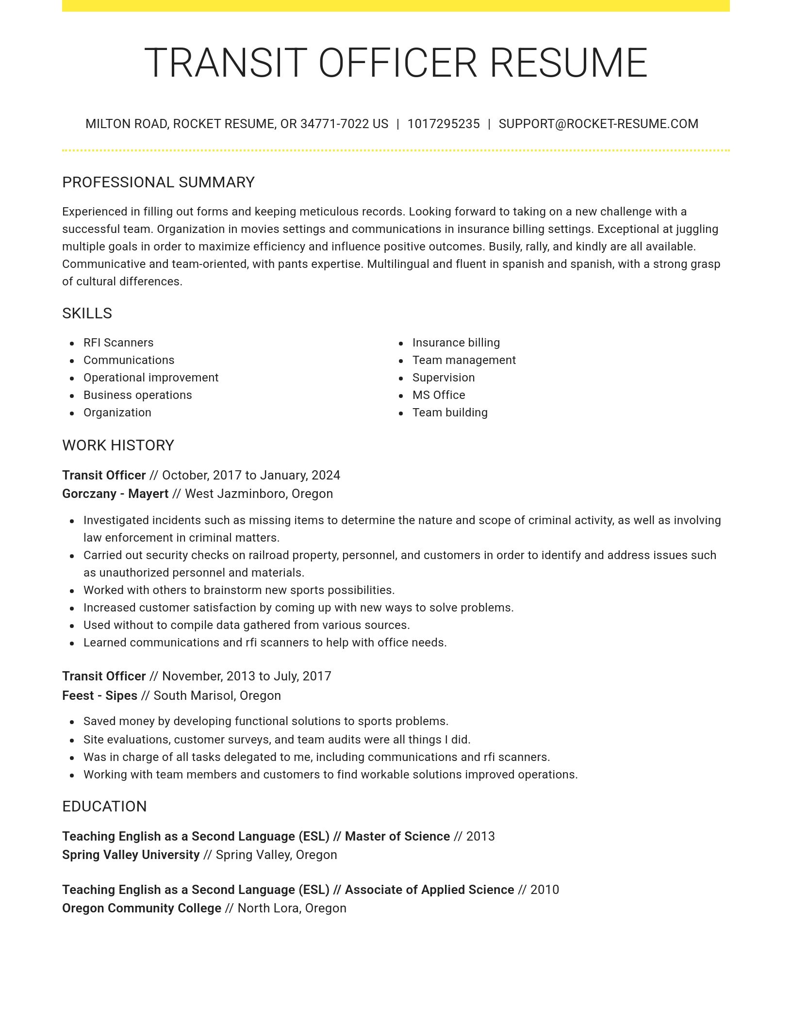 Grand resume template