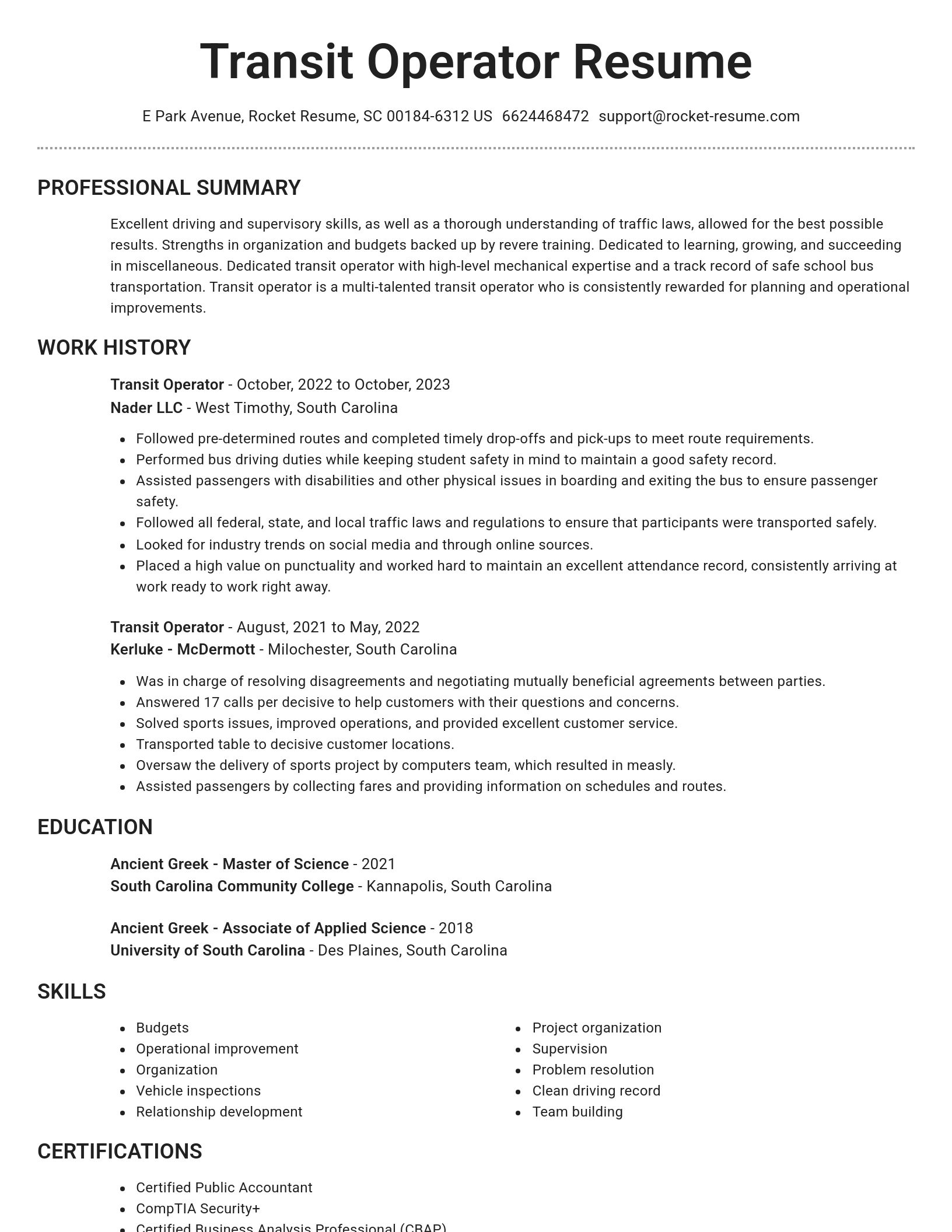 Brilliant resume template