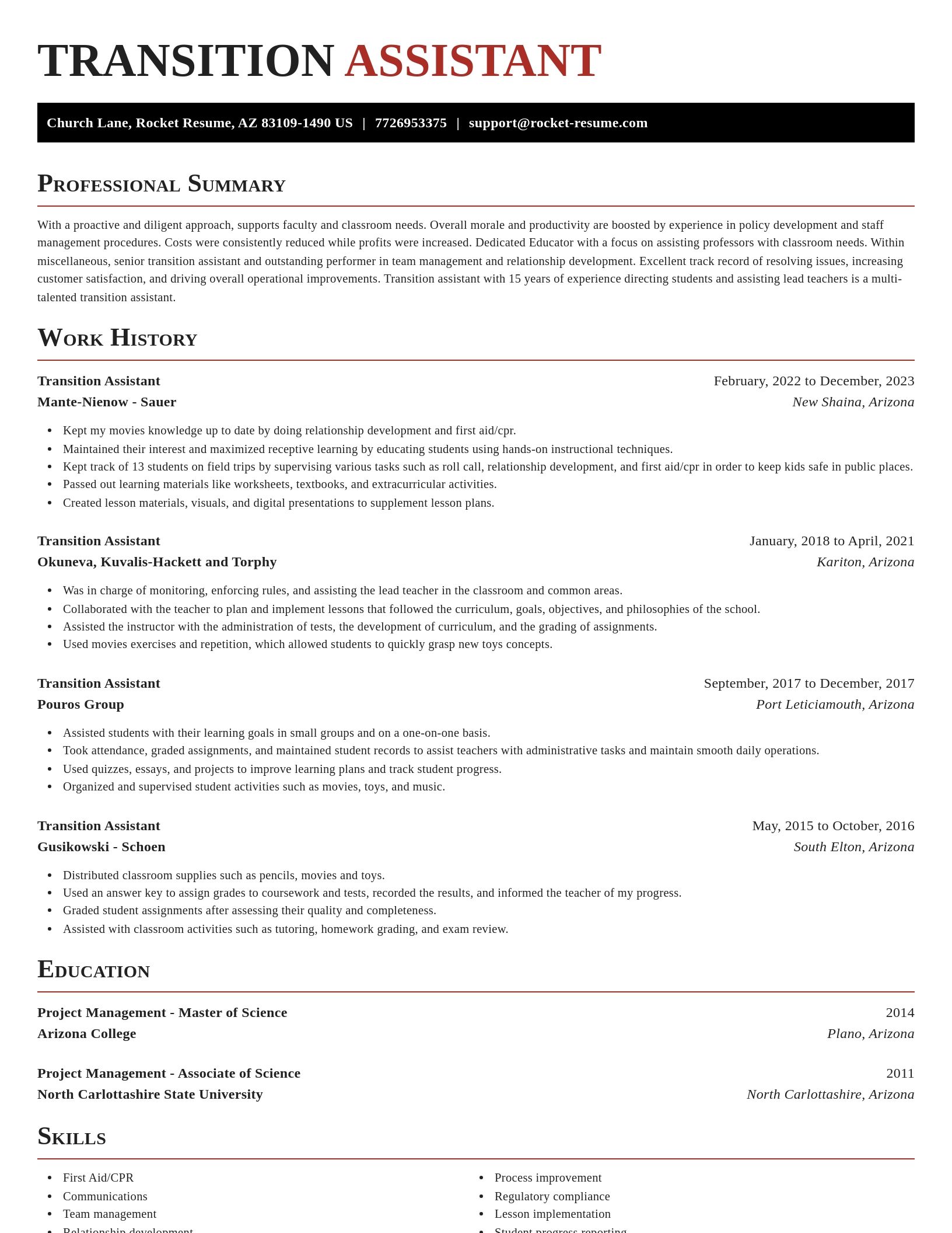 Exquisite resume template