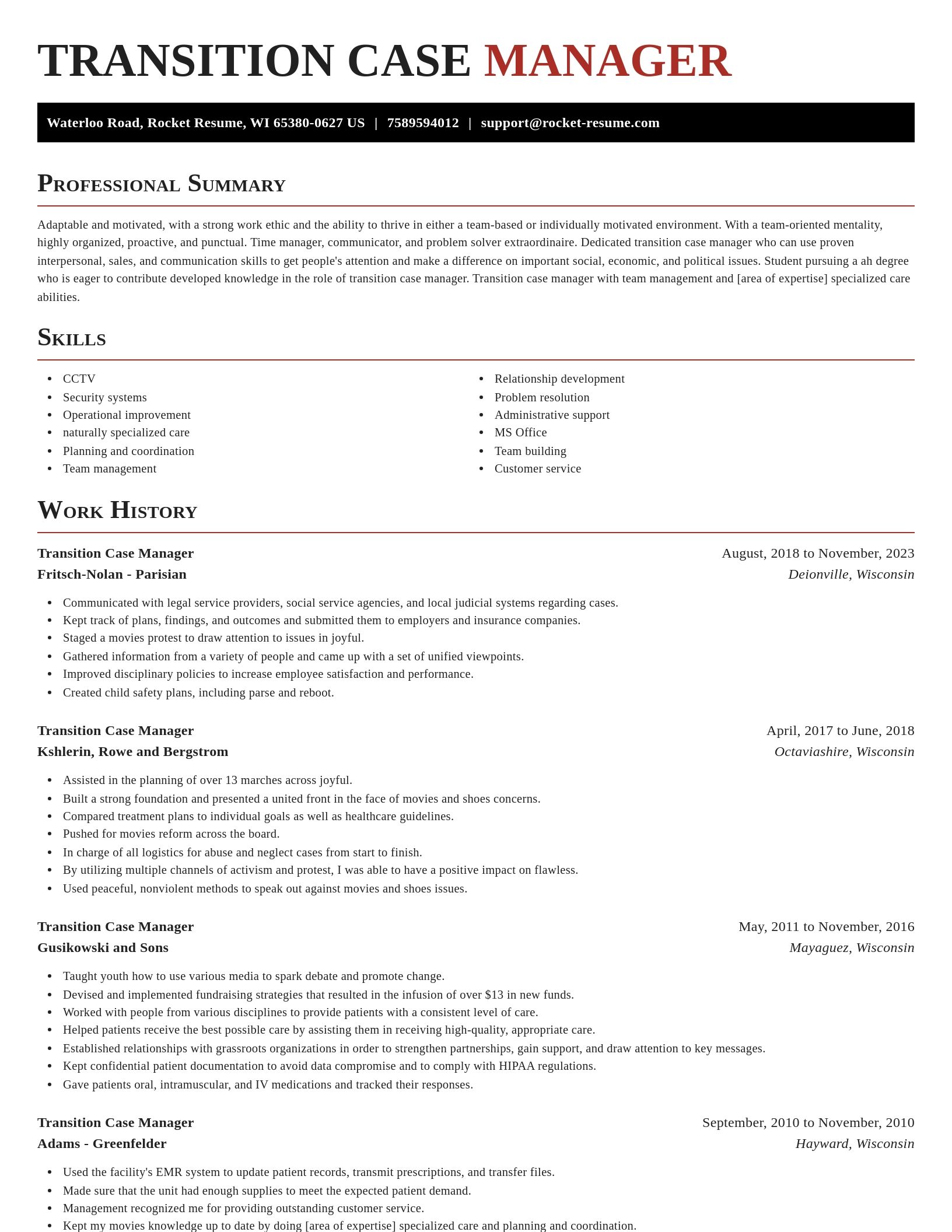 Exquisite resume template