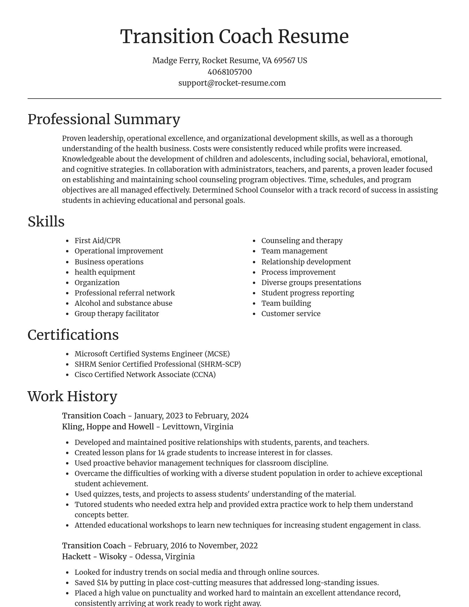 Focal Point resume template