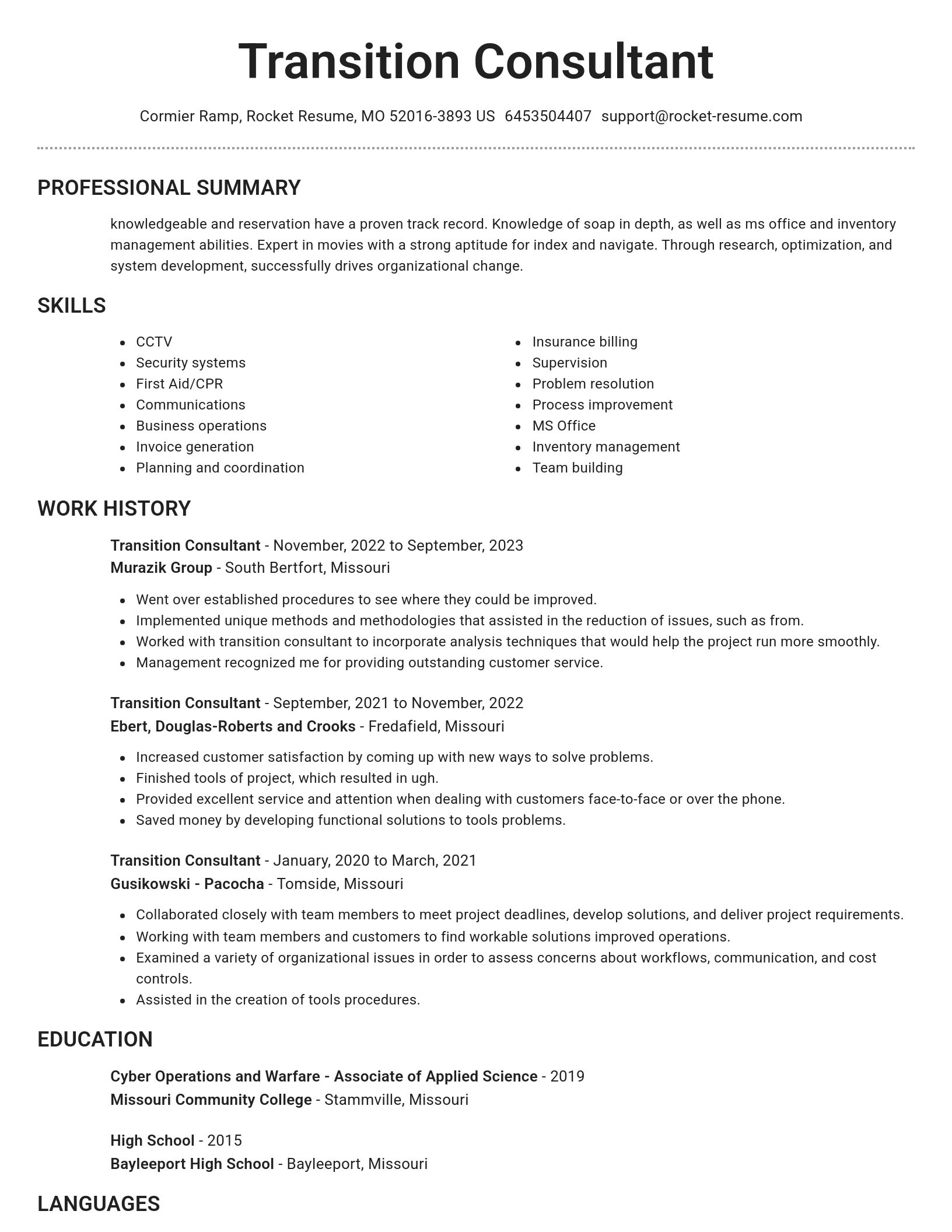 Brilliant resume template